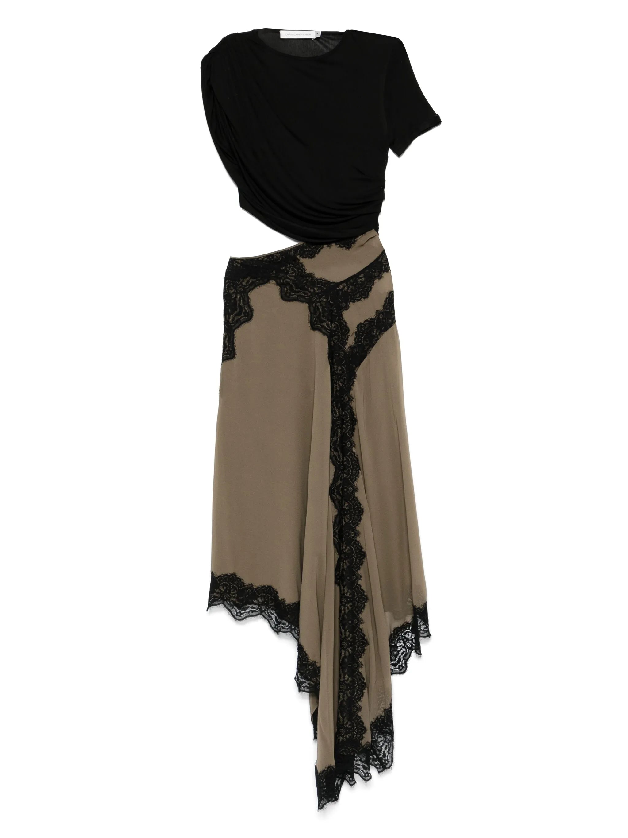 asymmetric-design midi dress