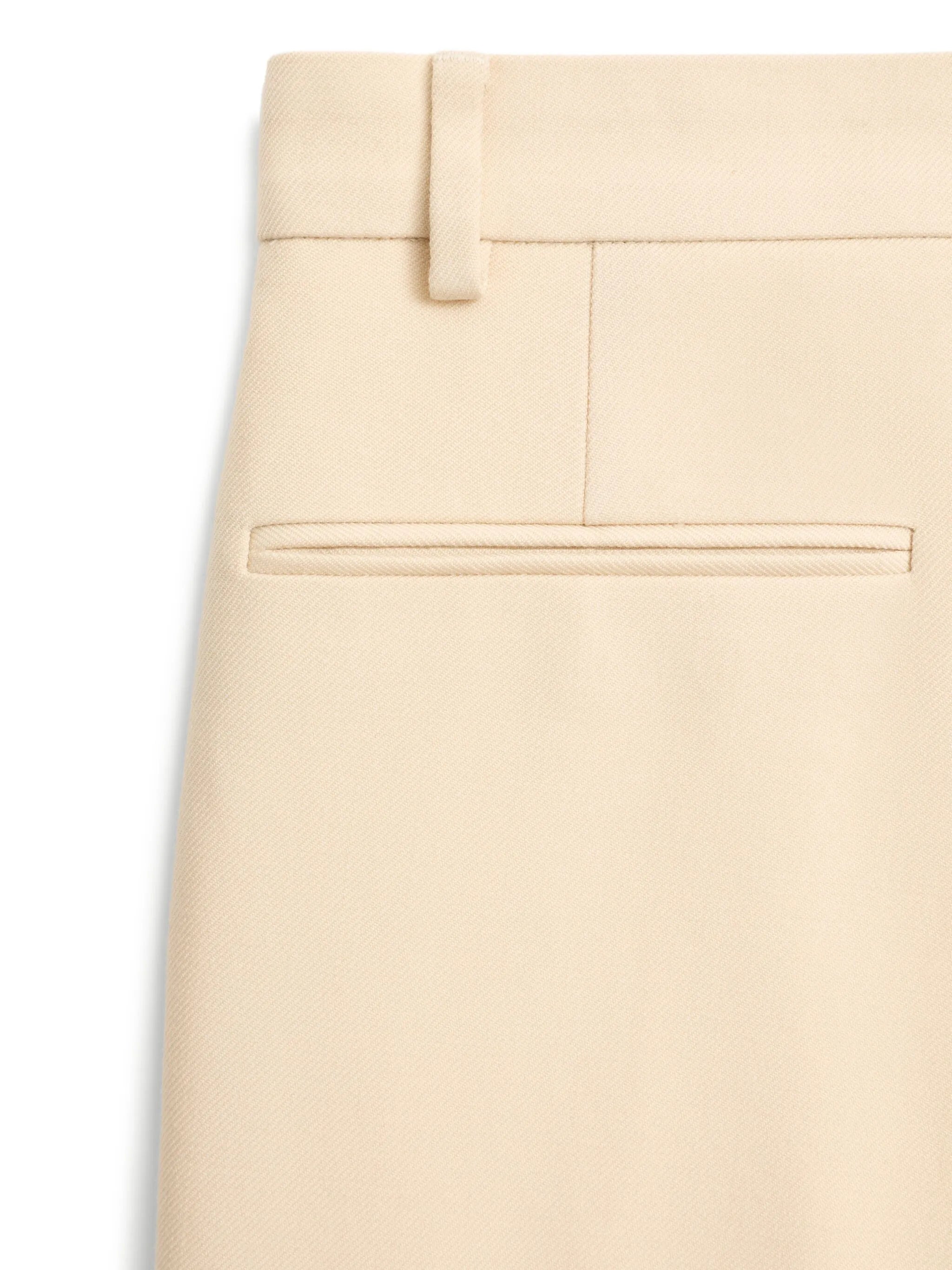 turn-up wool trousers