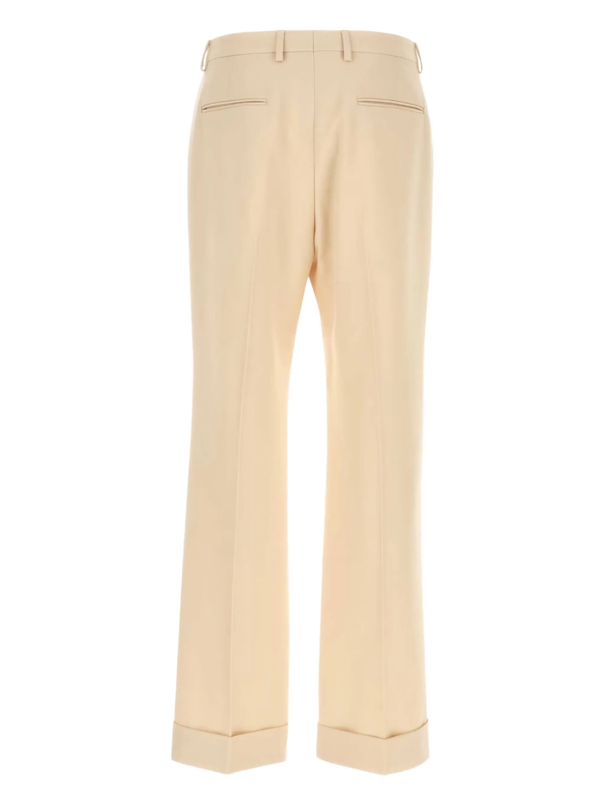 turn-up wool trousers