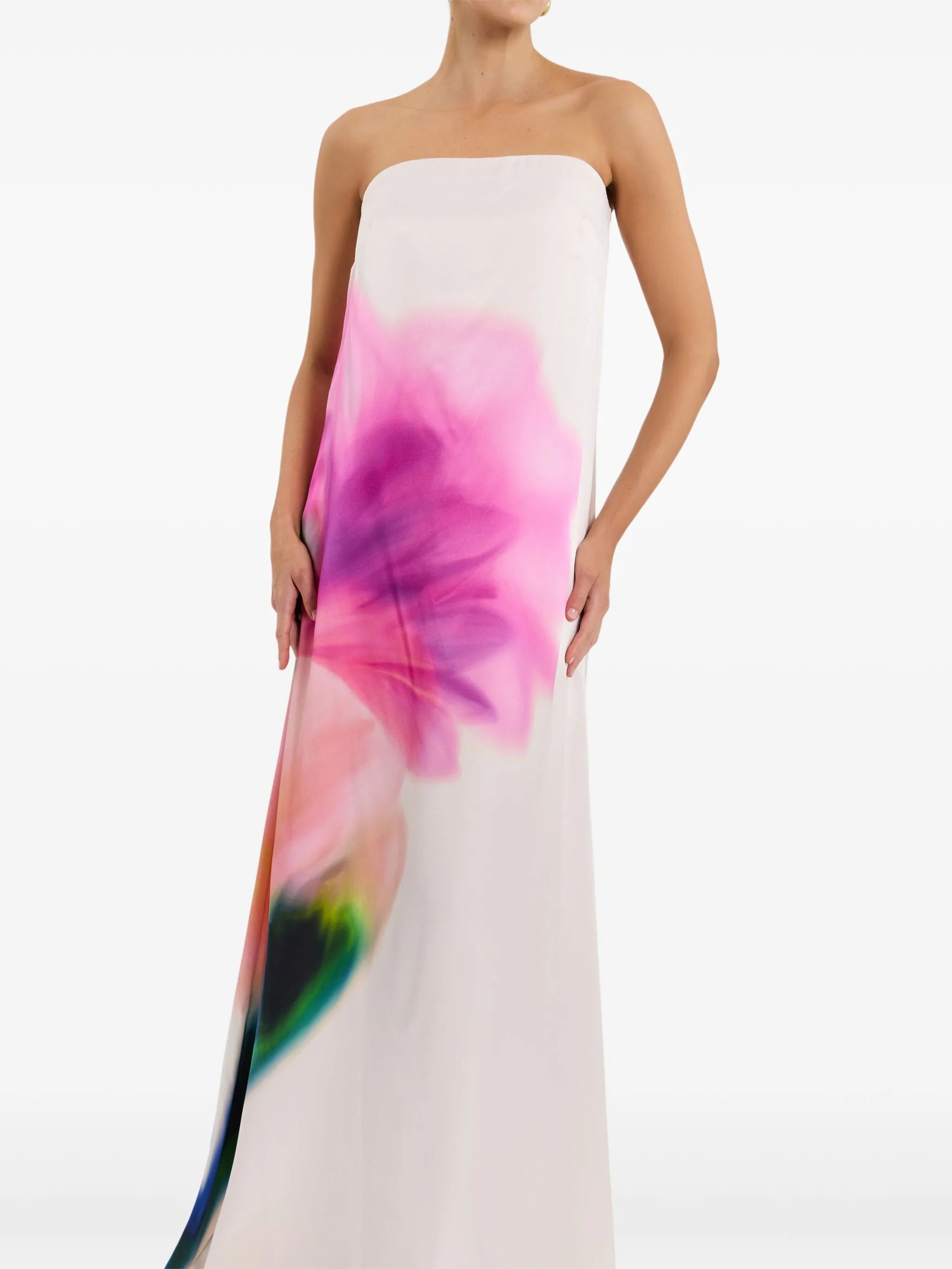floral-print maxi dress