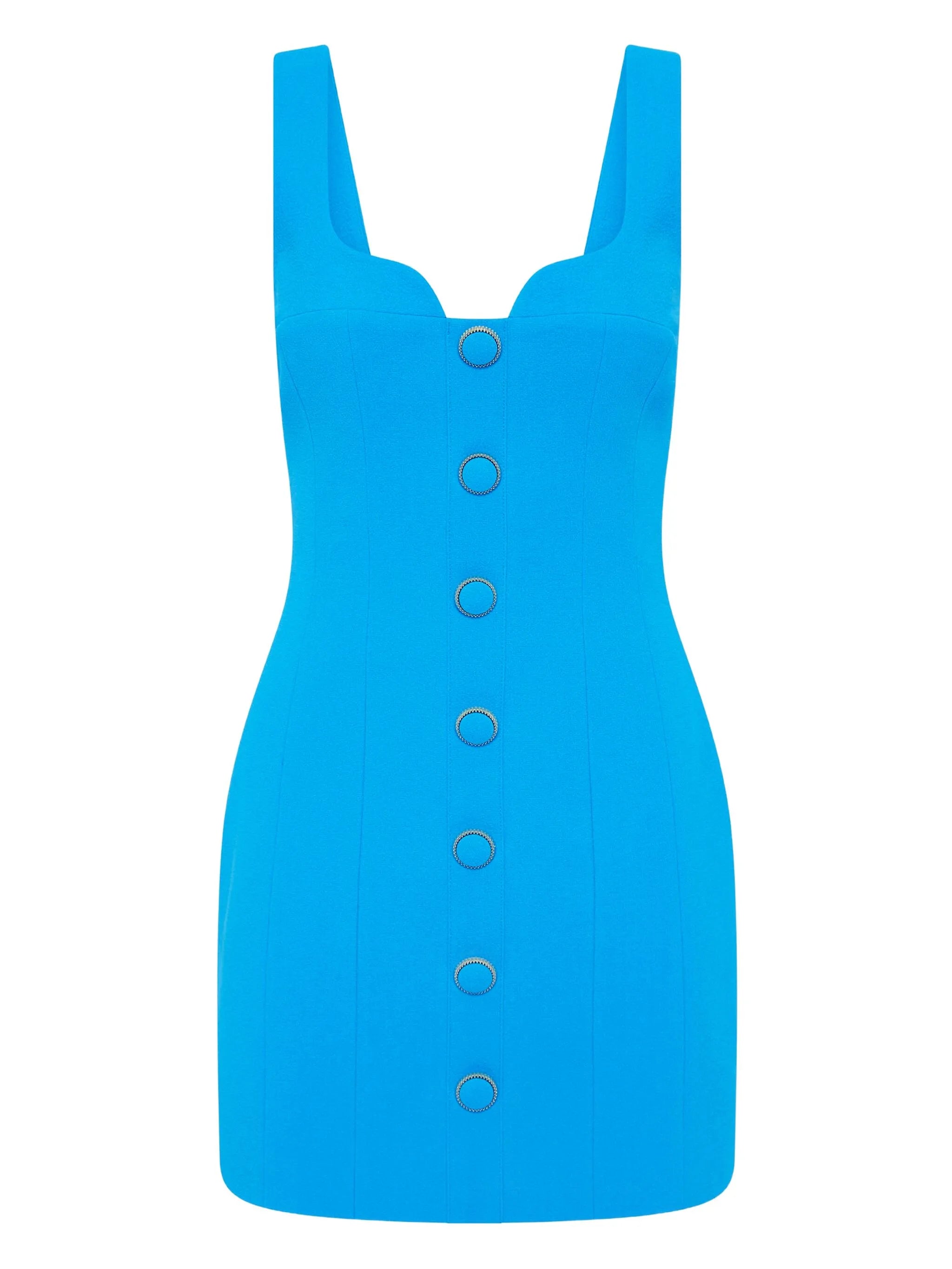 sweetheart-neck mini dress