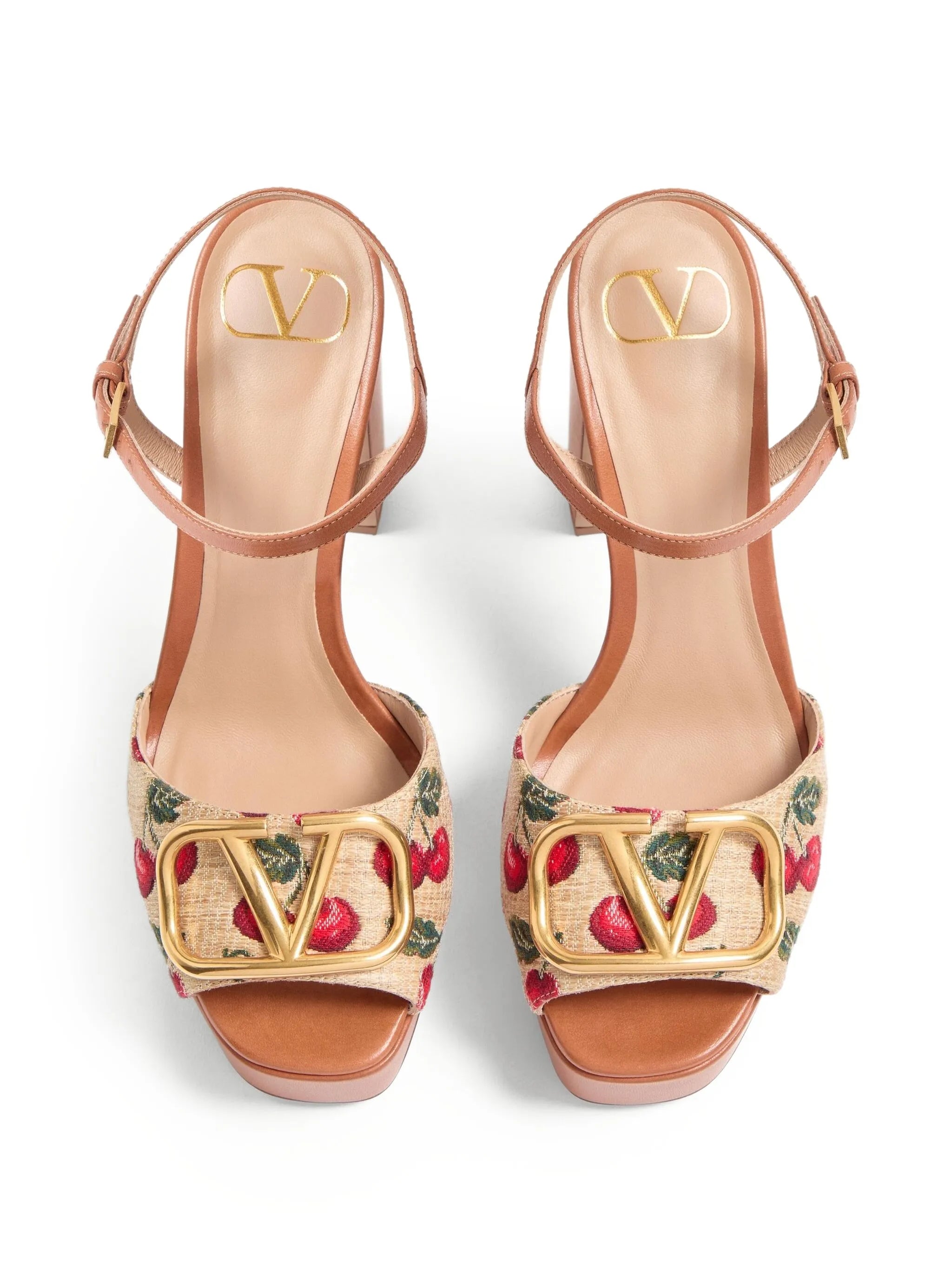 115mm VLogo Signature Cherryfic sandals