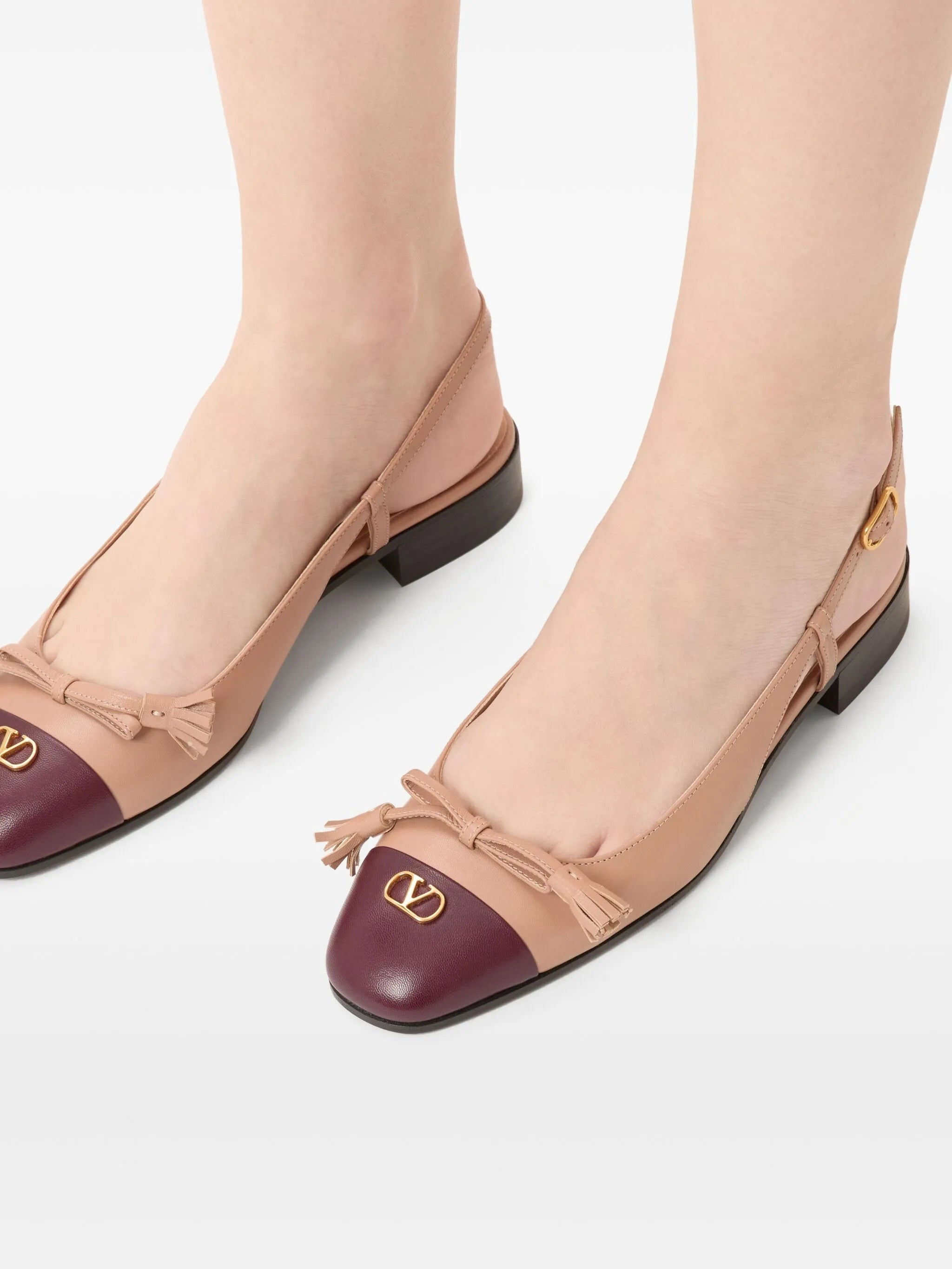 25mm Valet Du Roi Kid slingback ballet flats