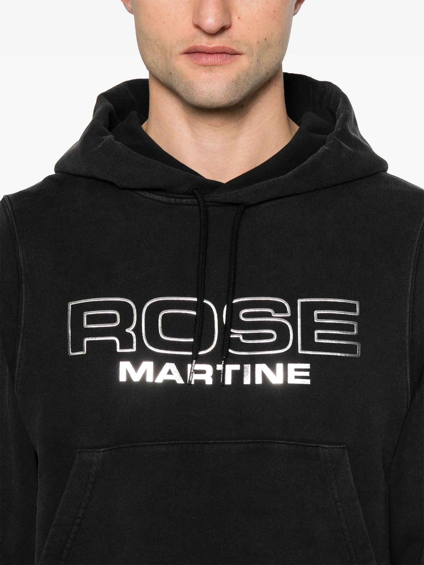 raised-logo hoodie