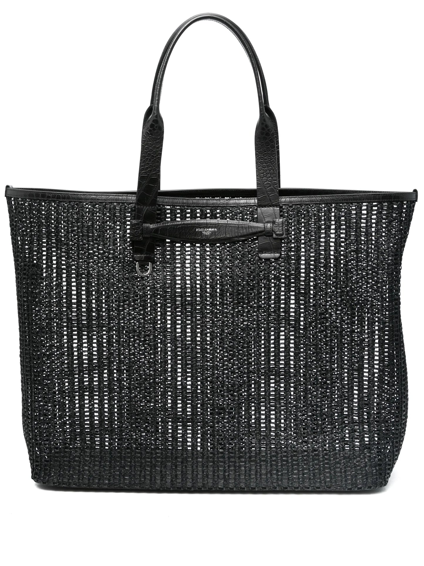 interwoven-design tote bag