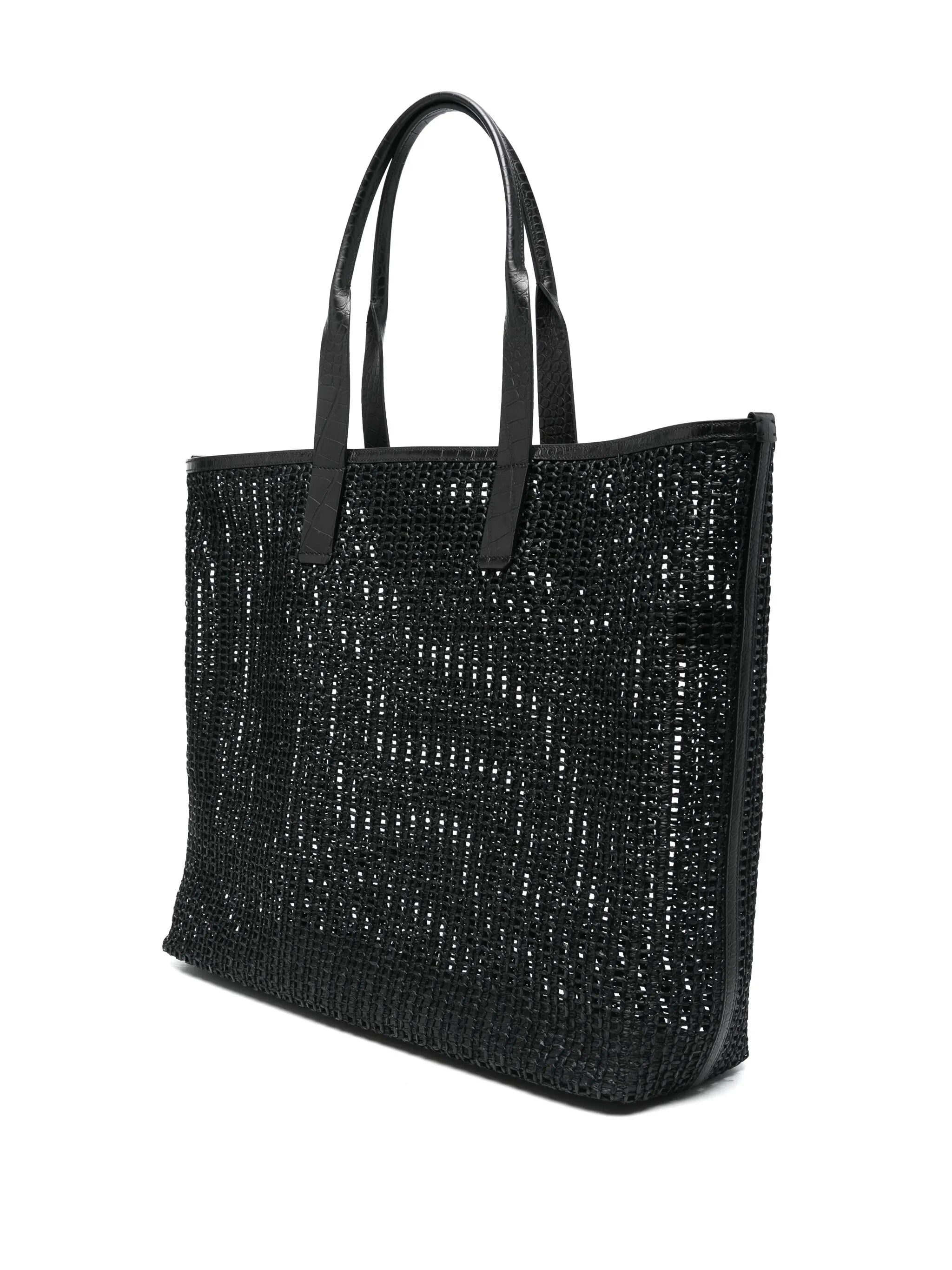 interwoven-design tote bag