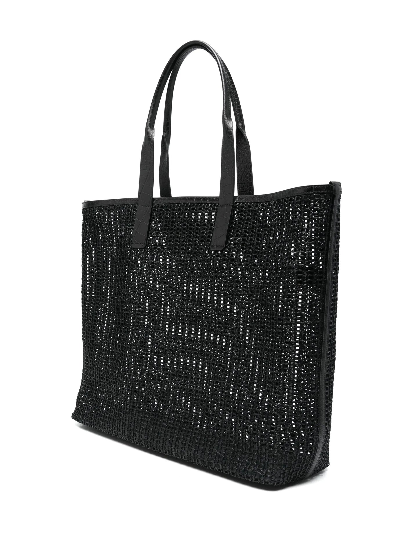 interwoven-design tote bag