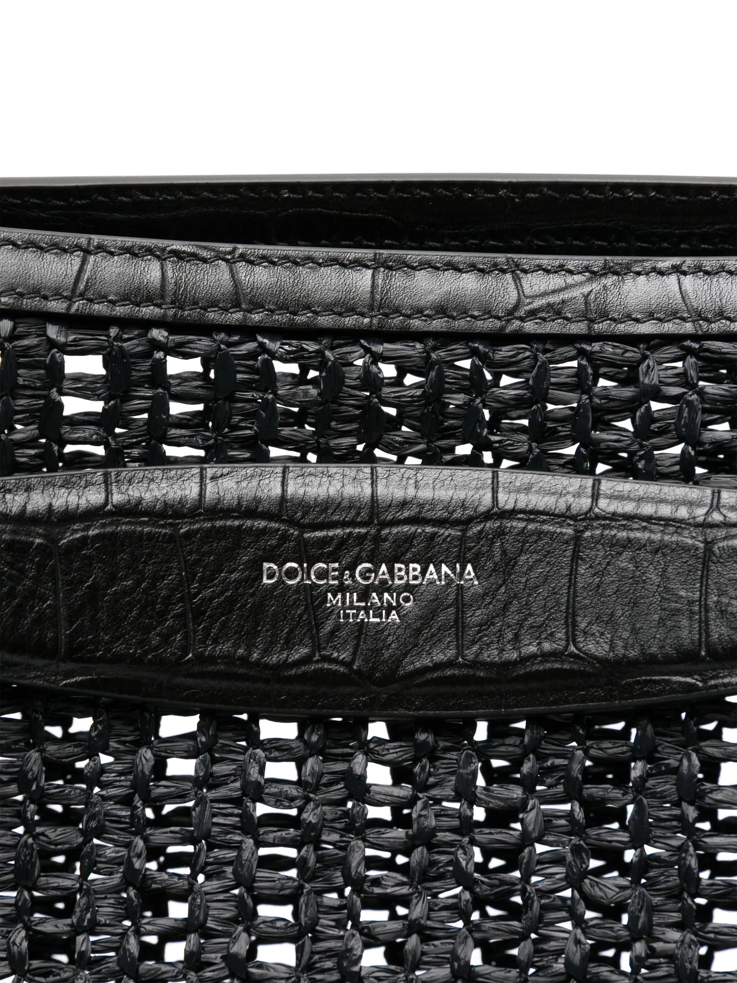 interwoven-design tote bag