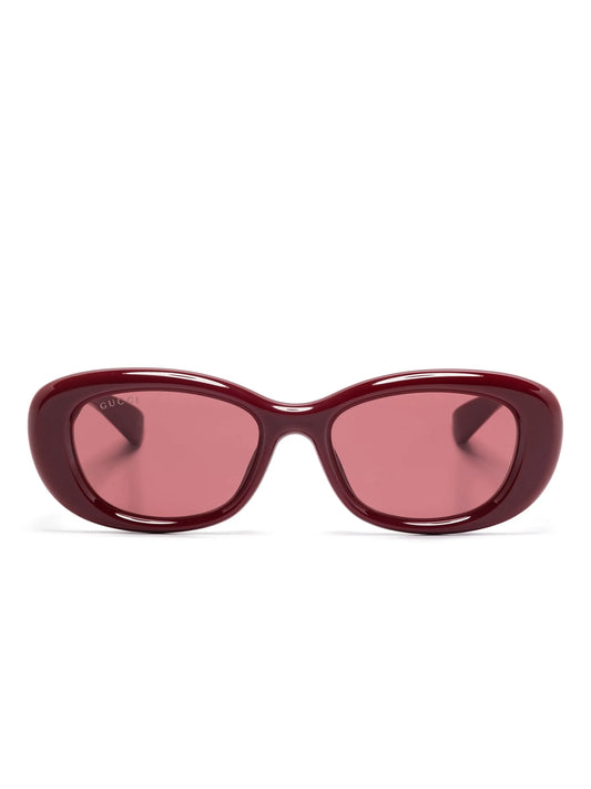 oval-frame sunglasses