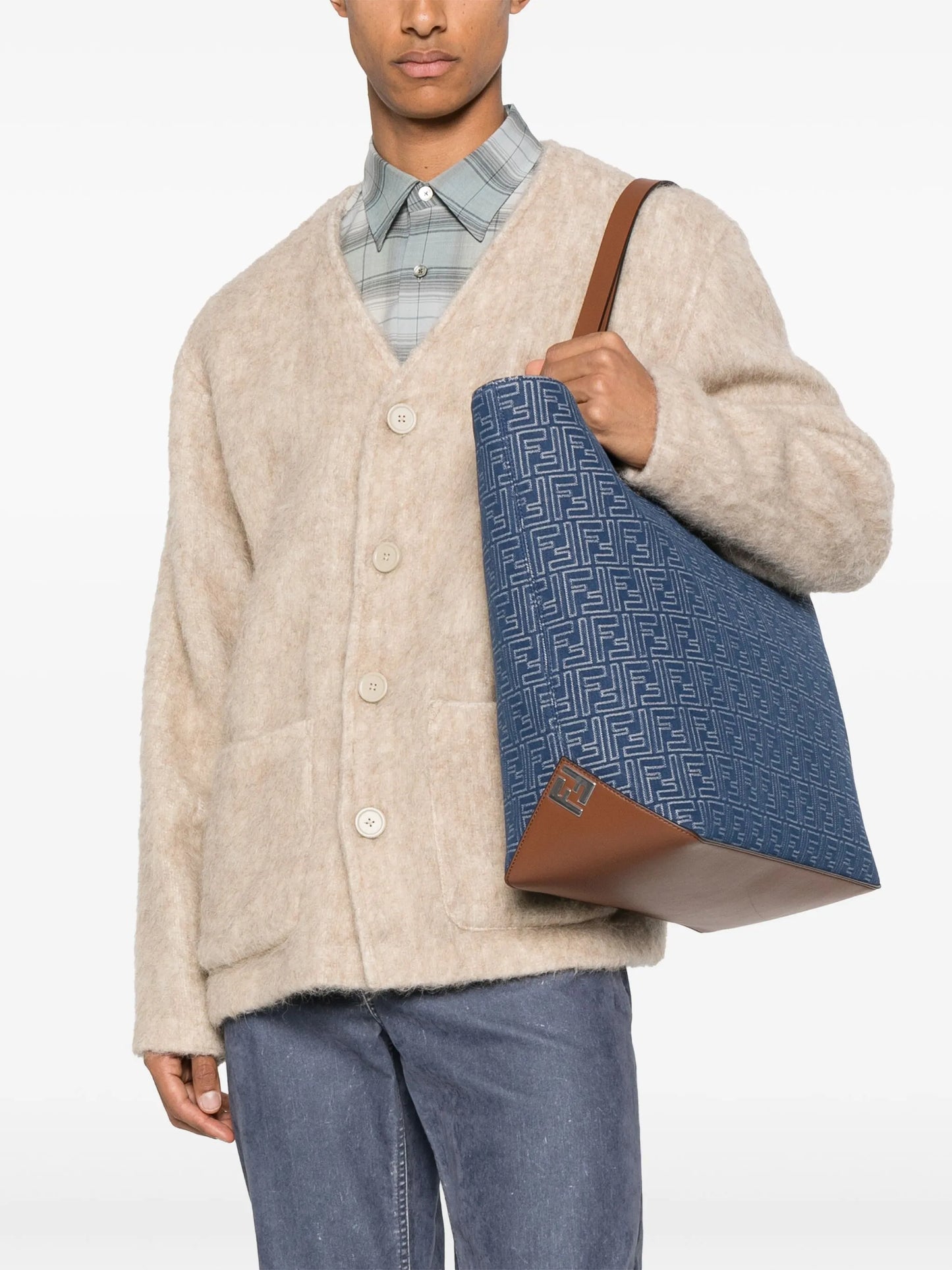 medium FF Jacquard shopping bag