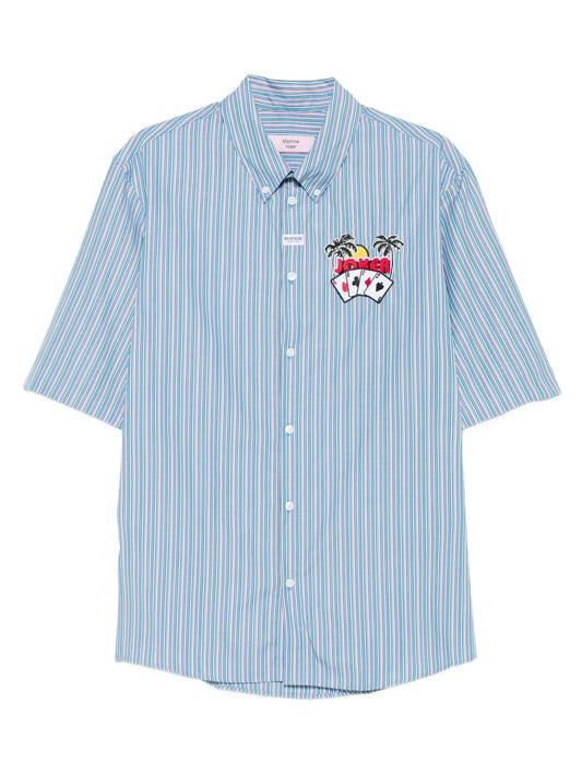 striped embroidered shirt