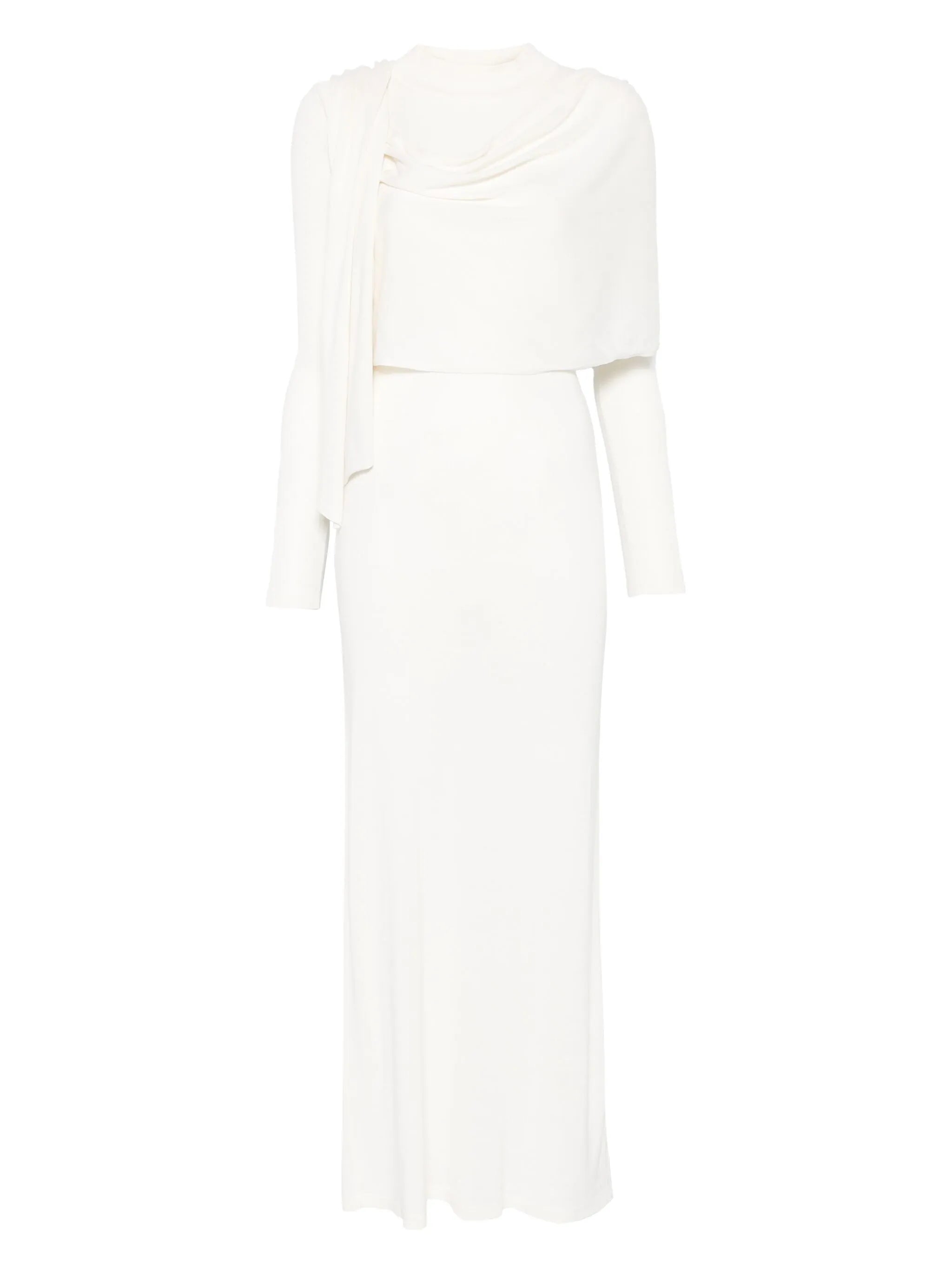 scarf-detail longsleeved maxi dress