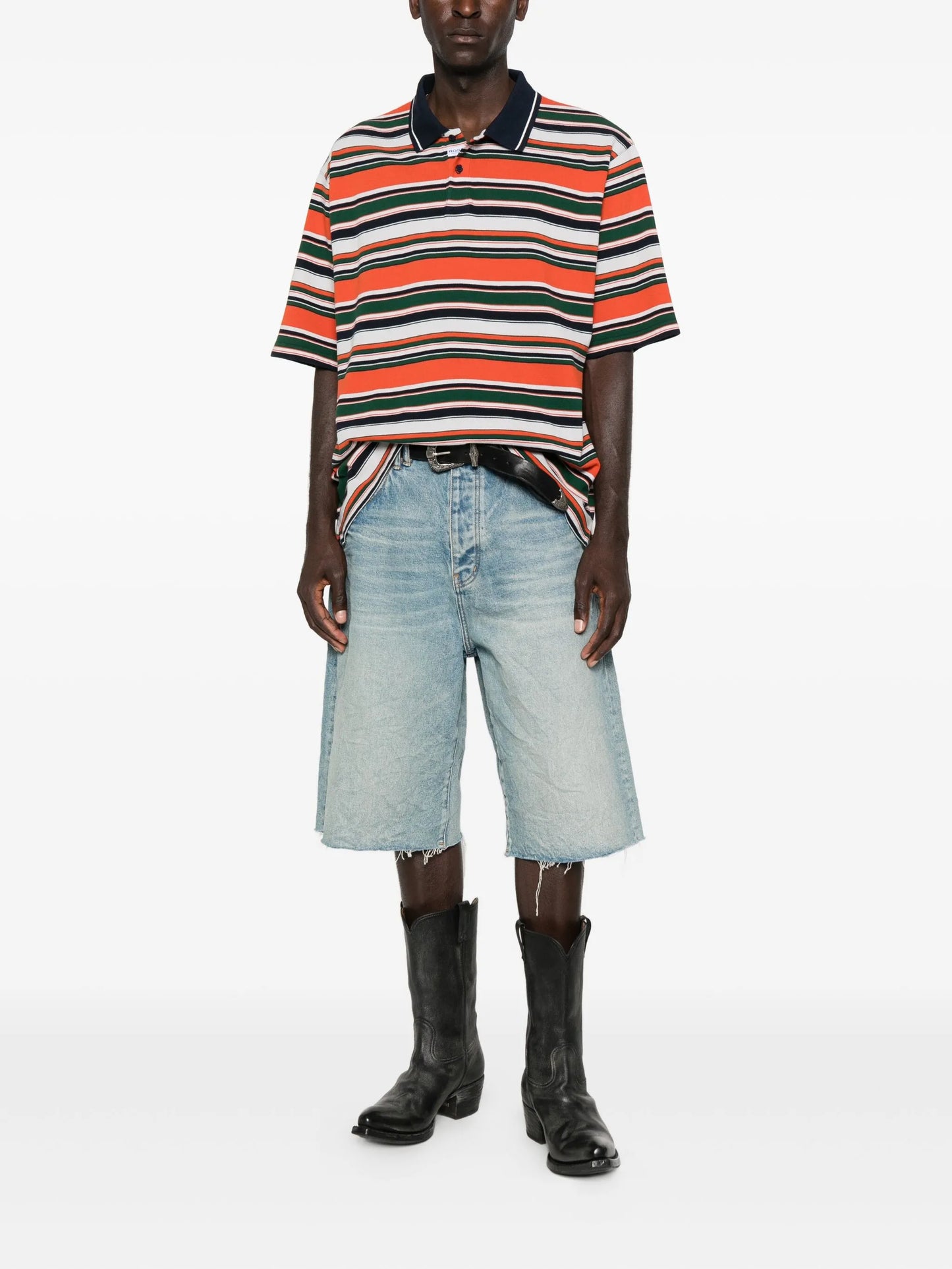 stripe logo polo shirt