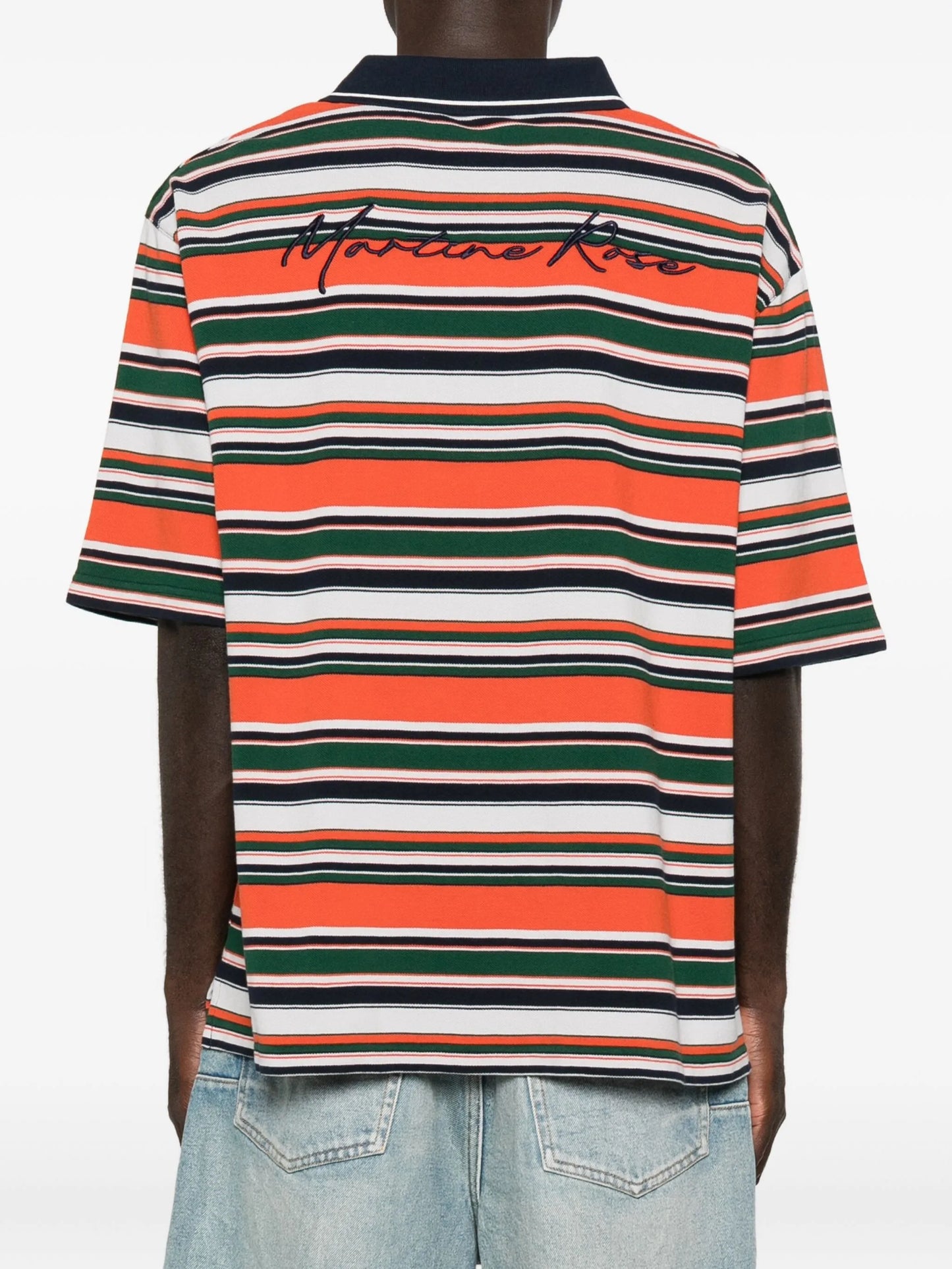 stripe logo polo shirt