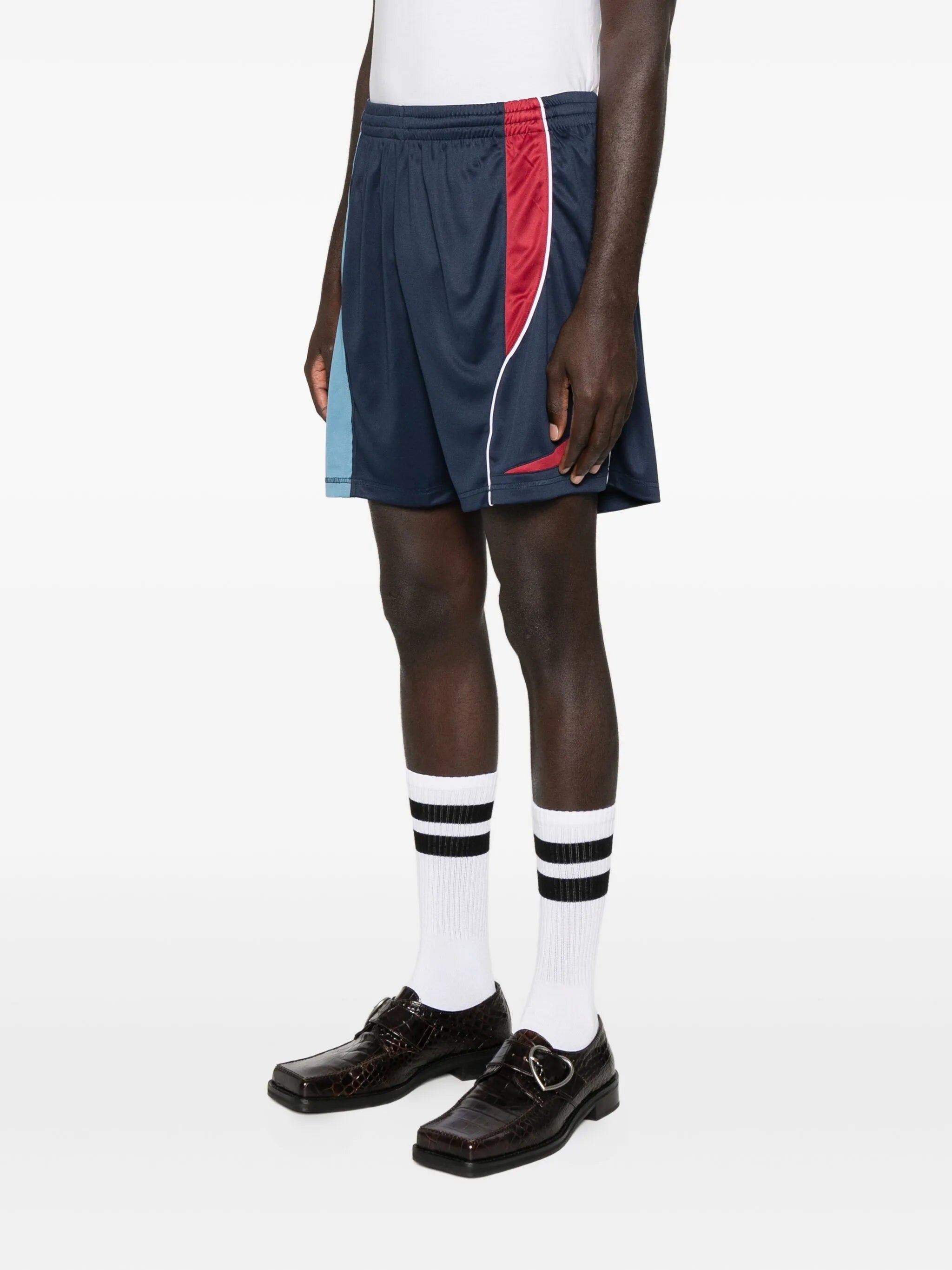 panelled football shorts