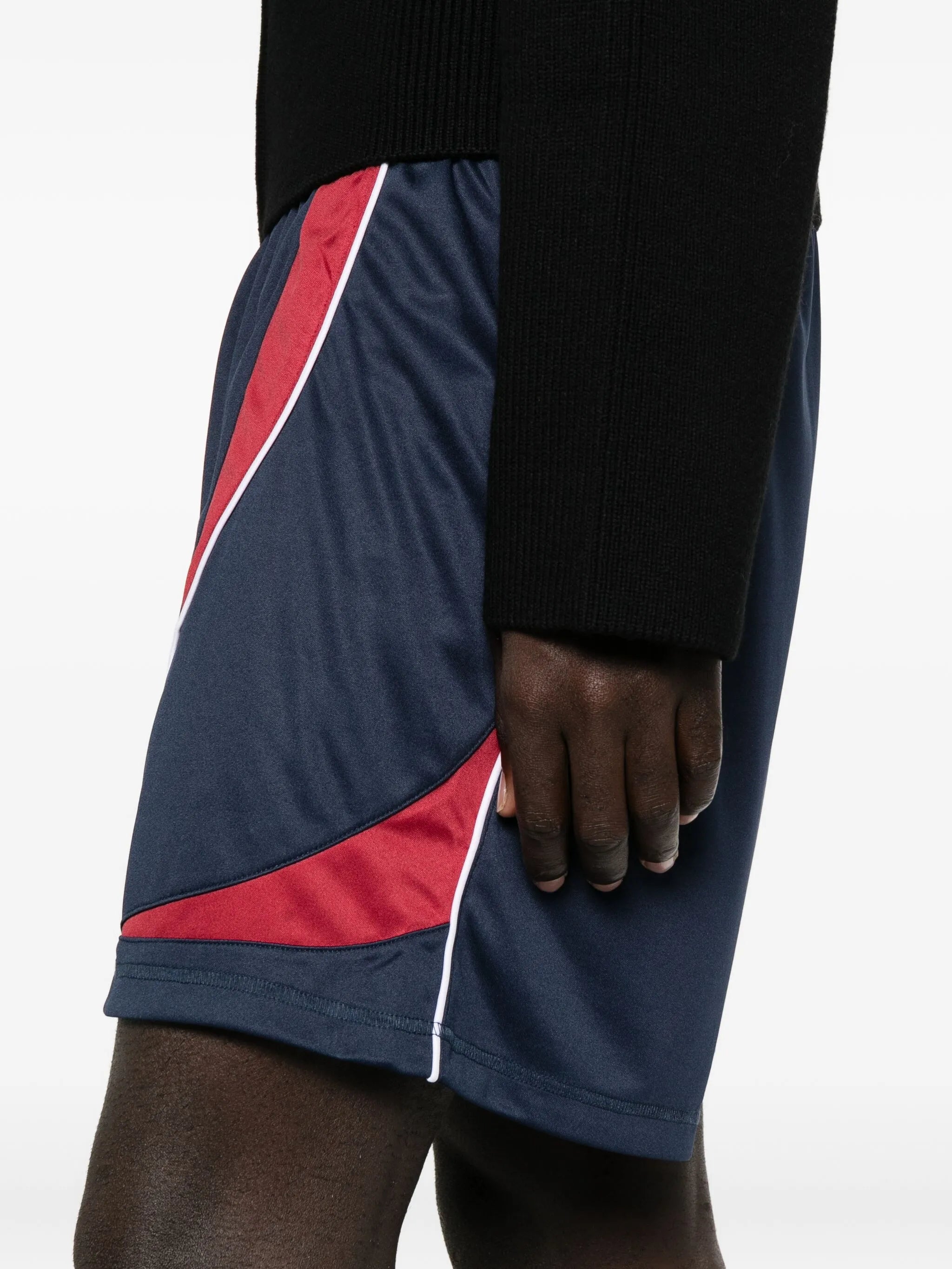 panelled football shorts