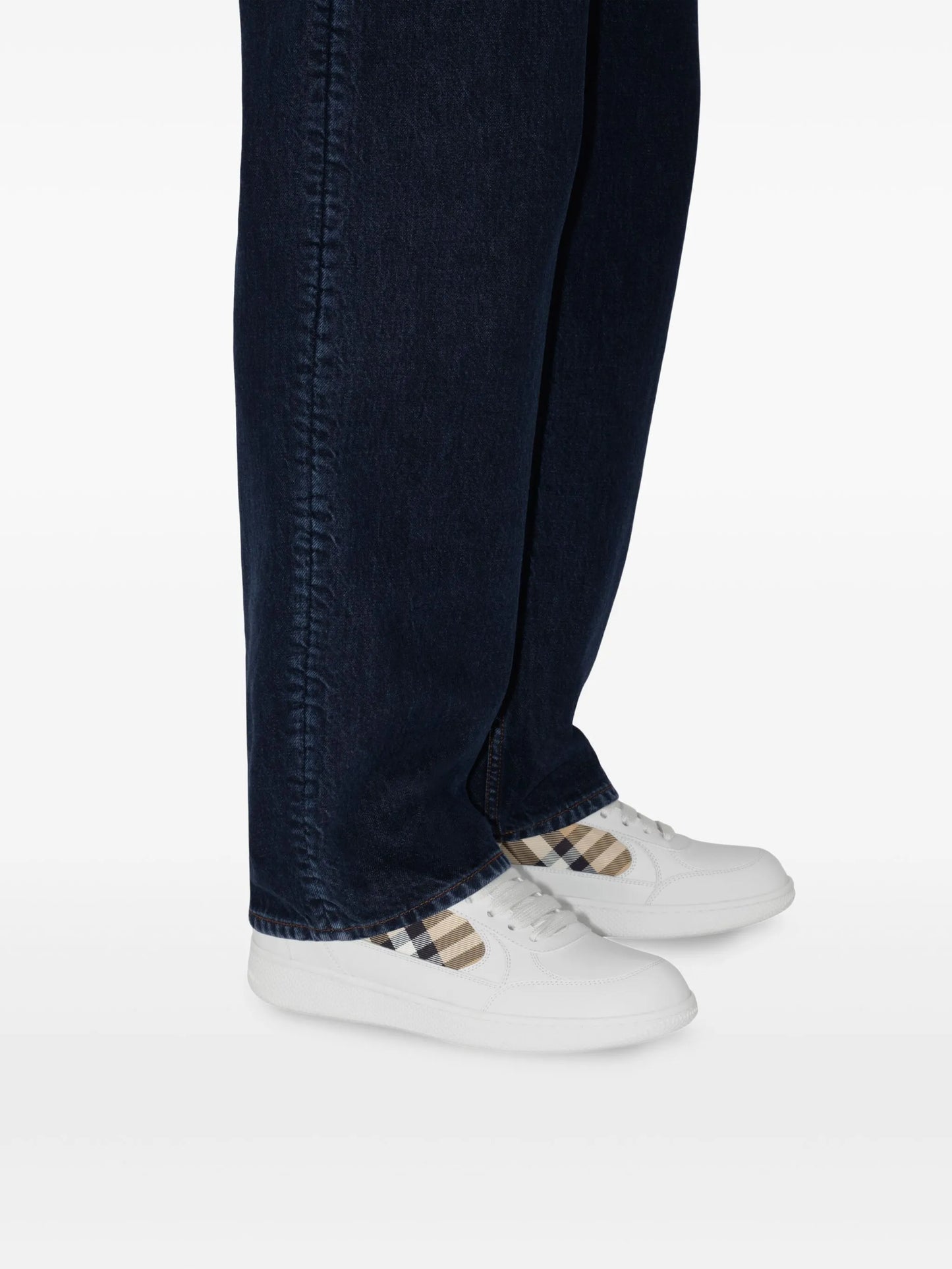 leather and Check Terrace sneakers
