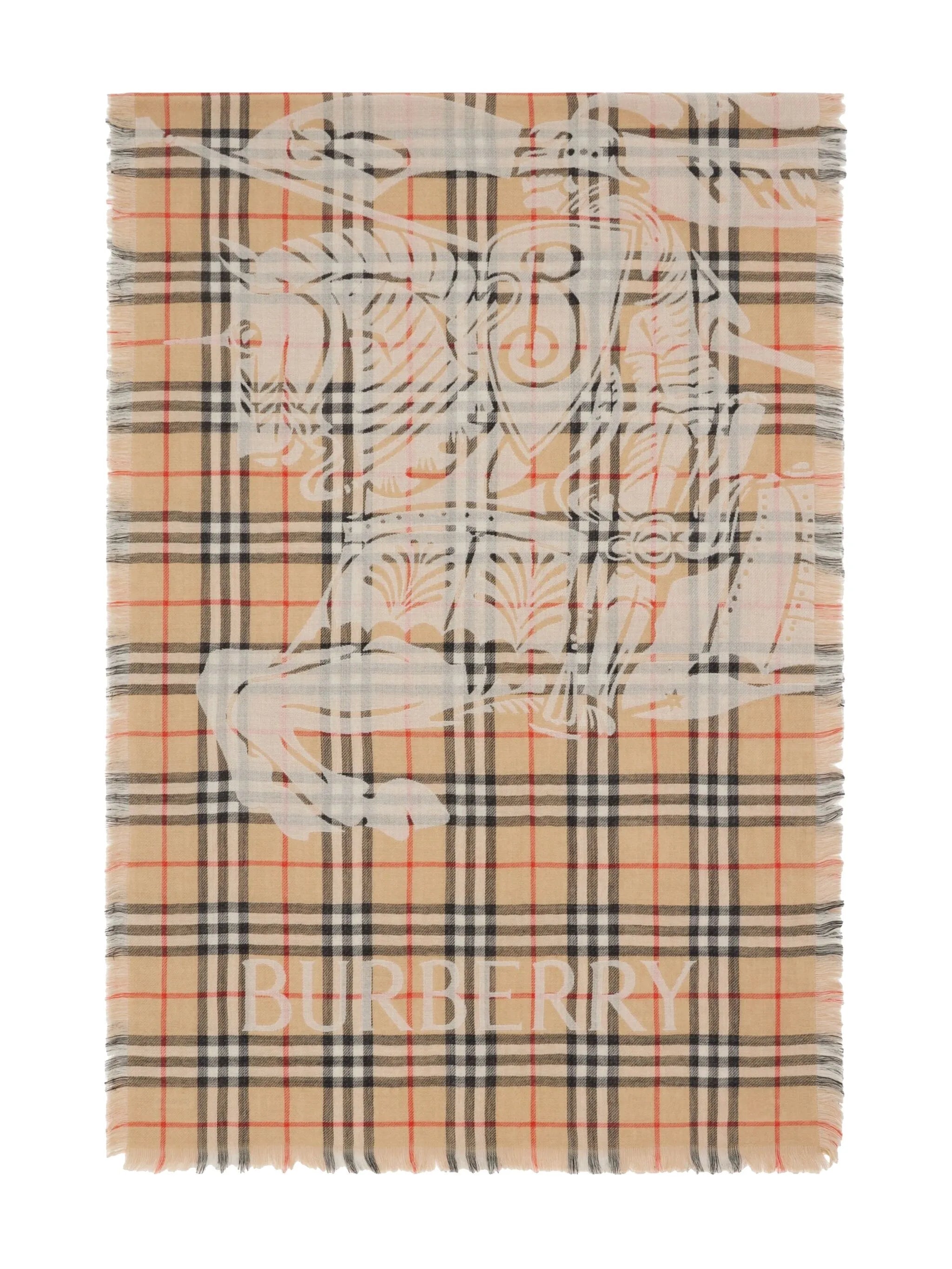 Signature knight motif scarf