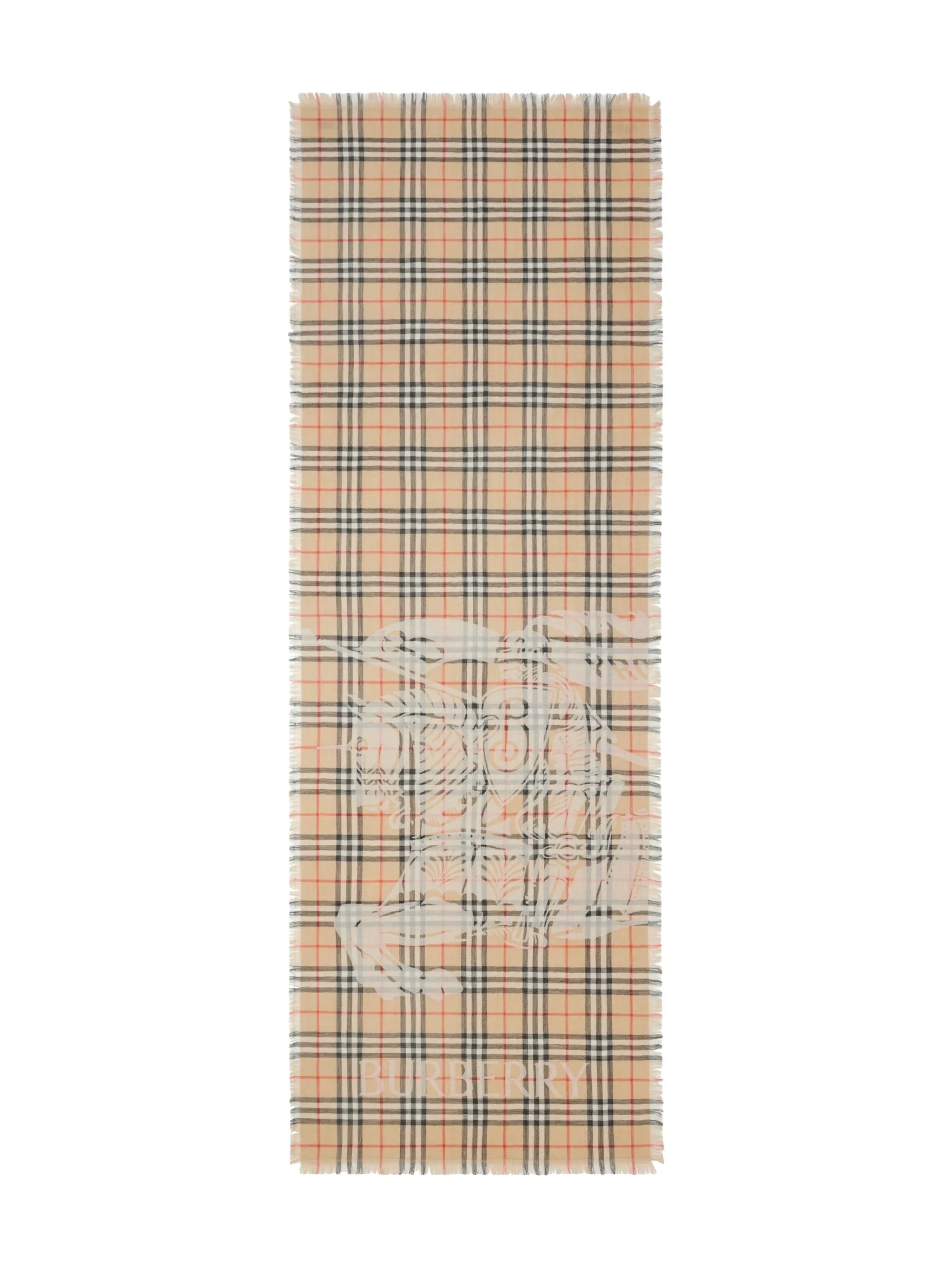 Signature knight motif scarf