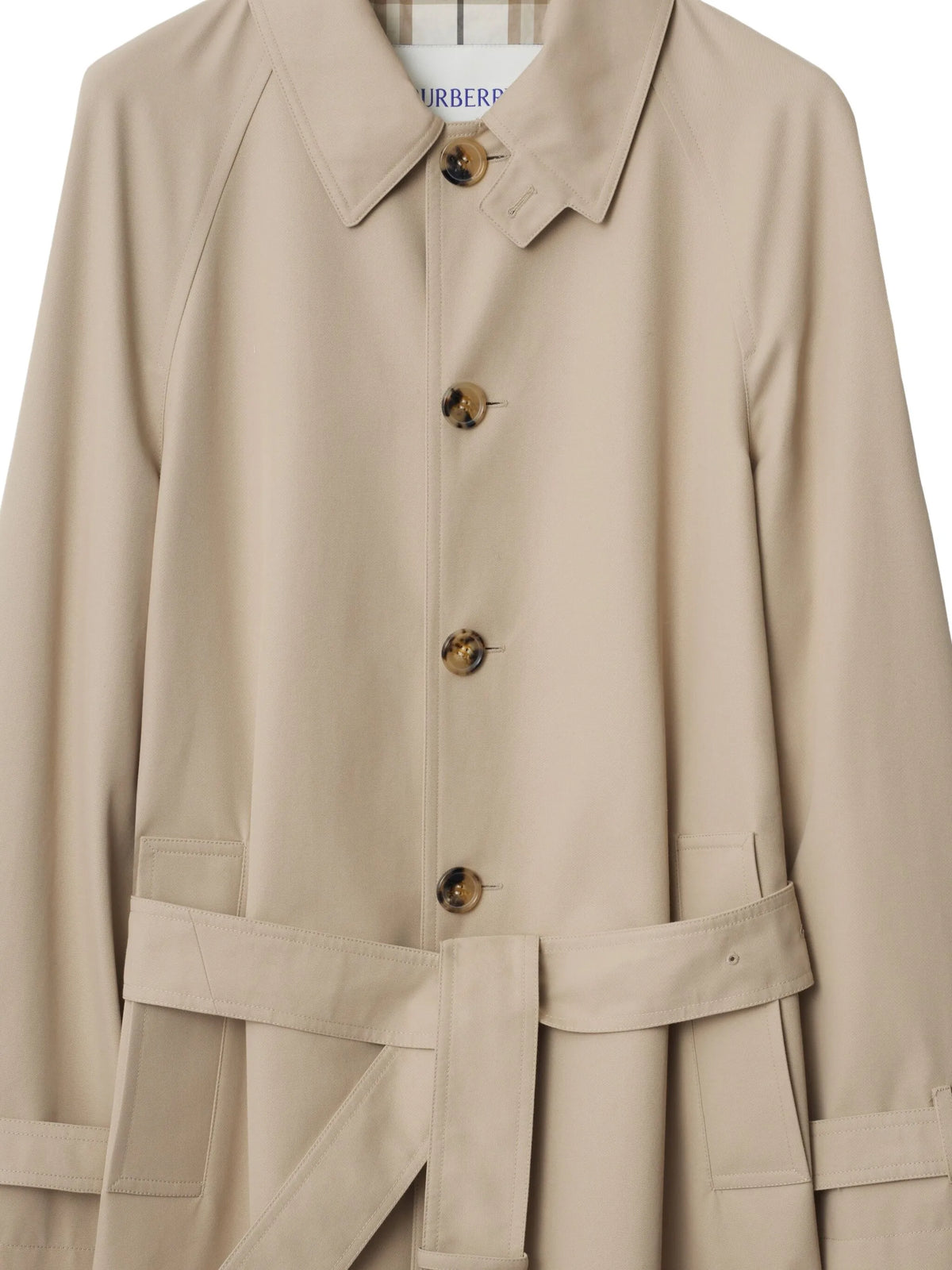 buttoned trench coat