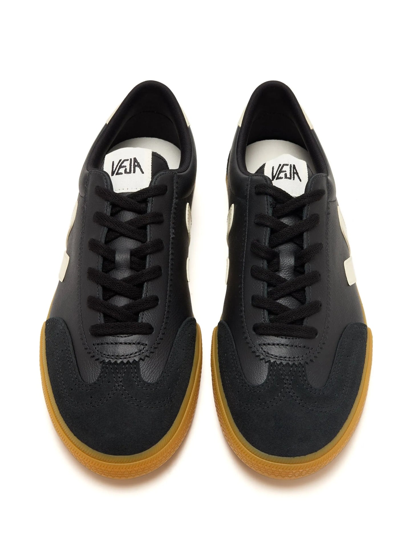 Volley leather black pierre sneakers
