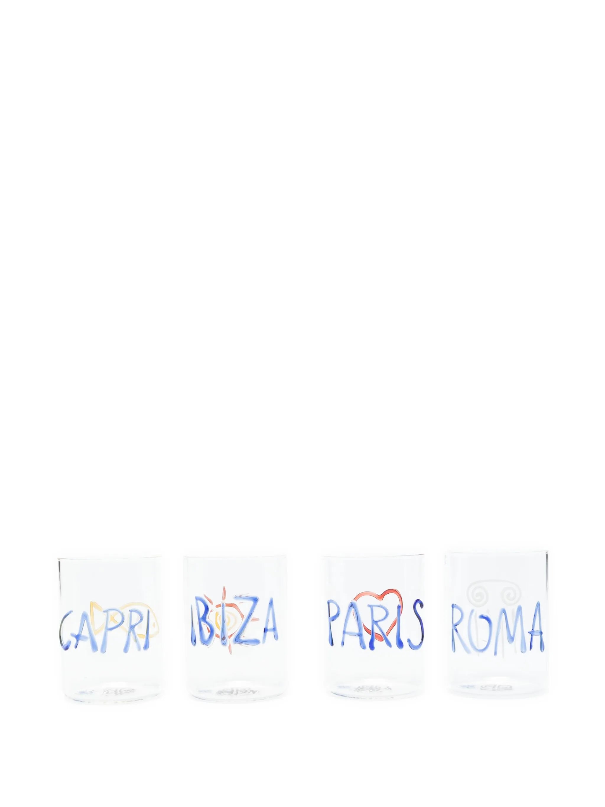Jet Set glasses (set of four)