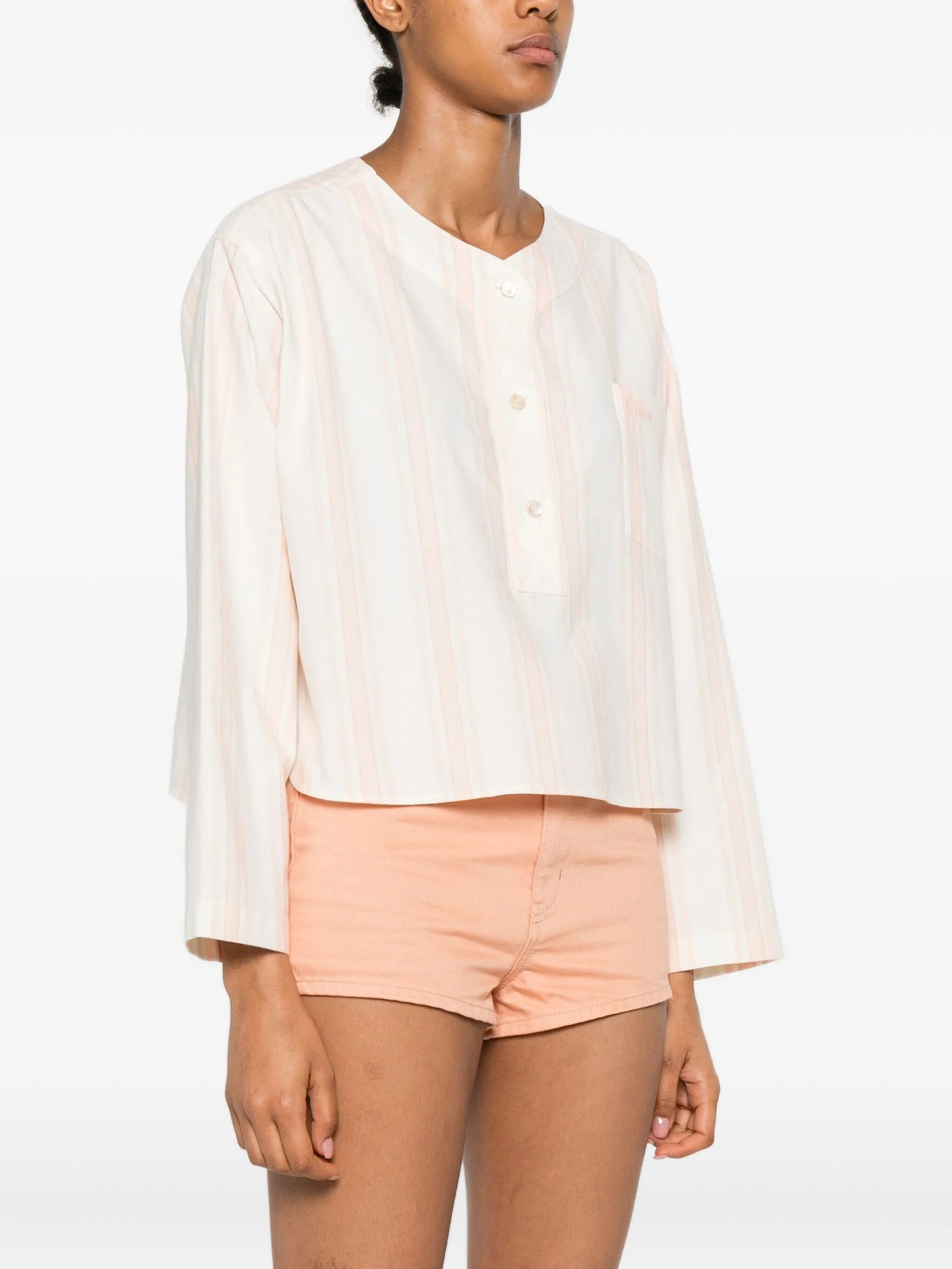 long-sleeve crop top