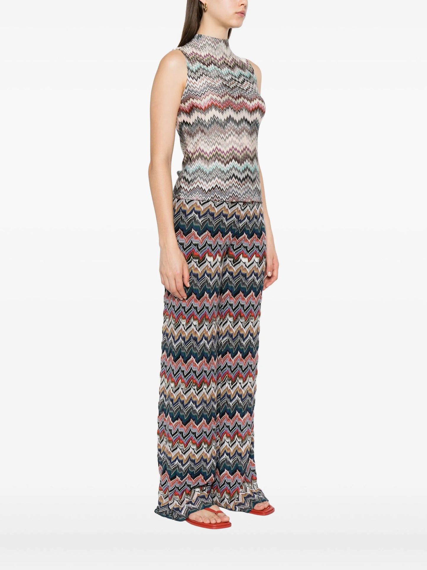 zigzag-knit tank top