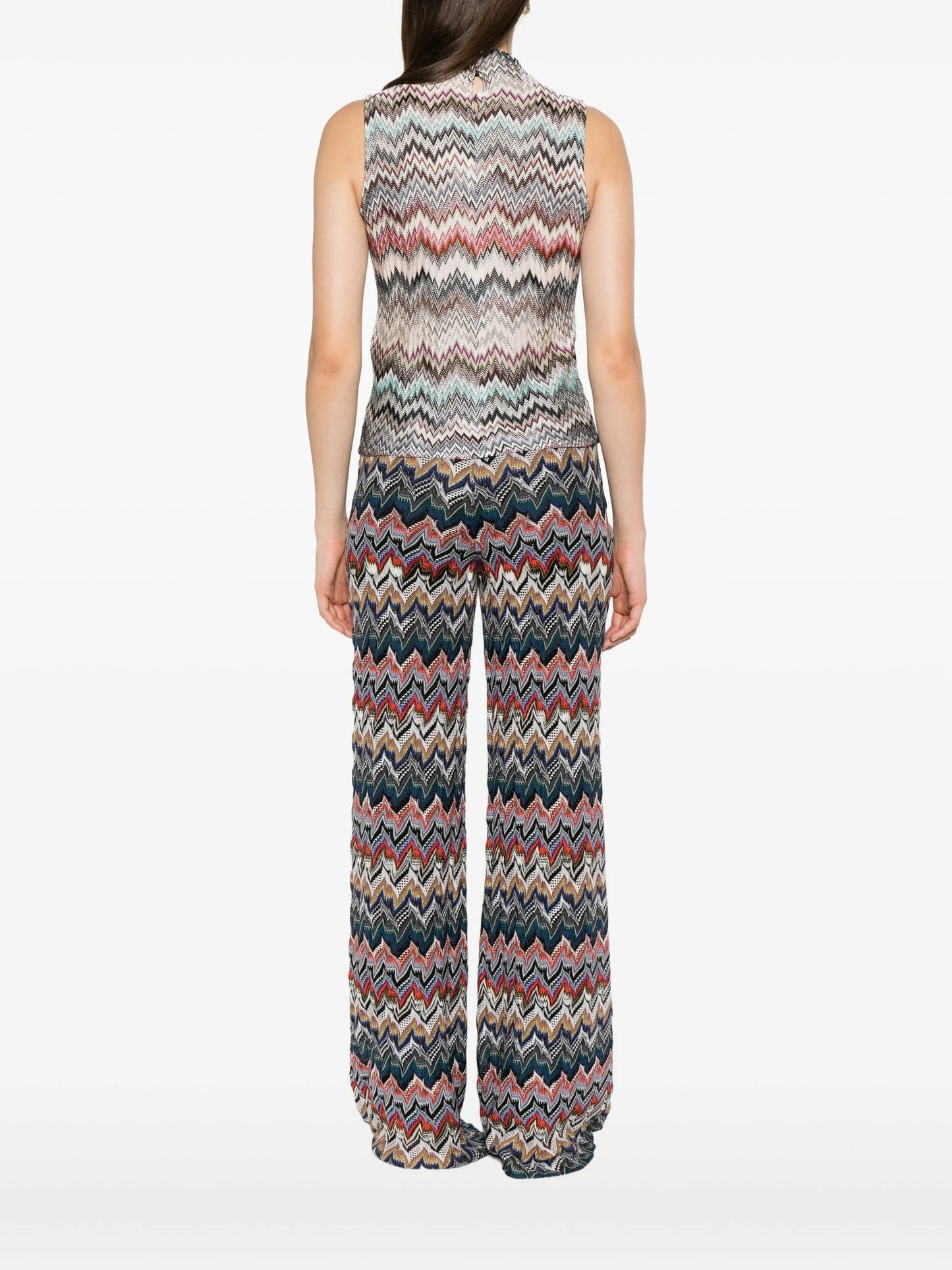 zigzag-knit tank top