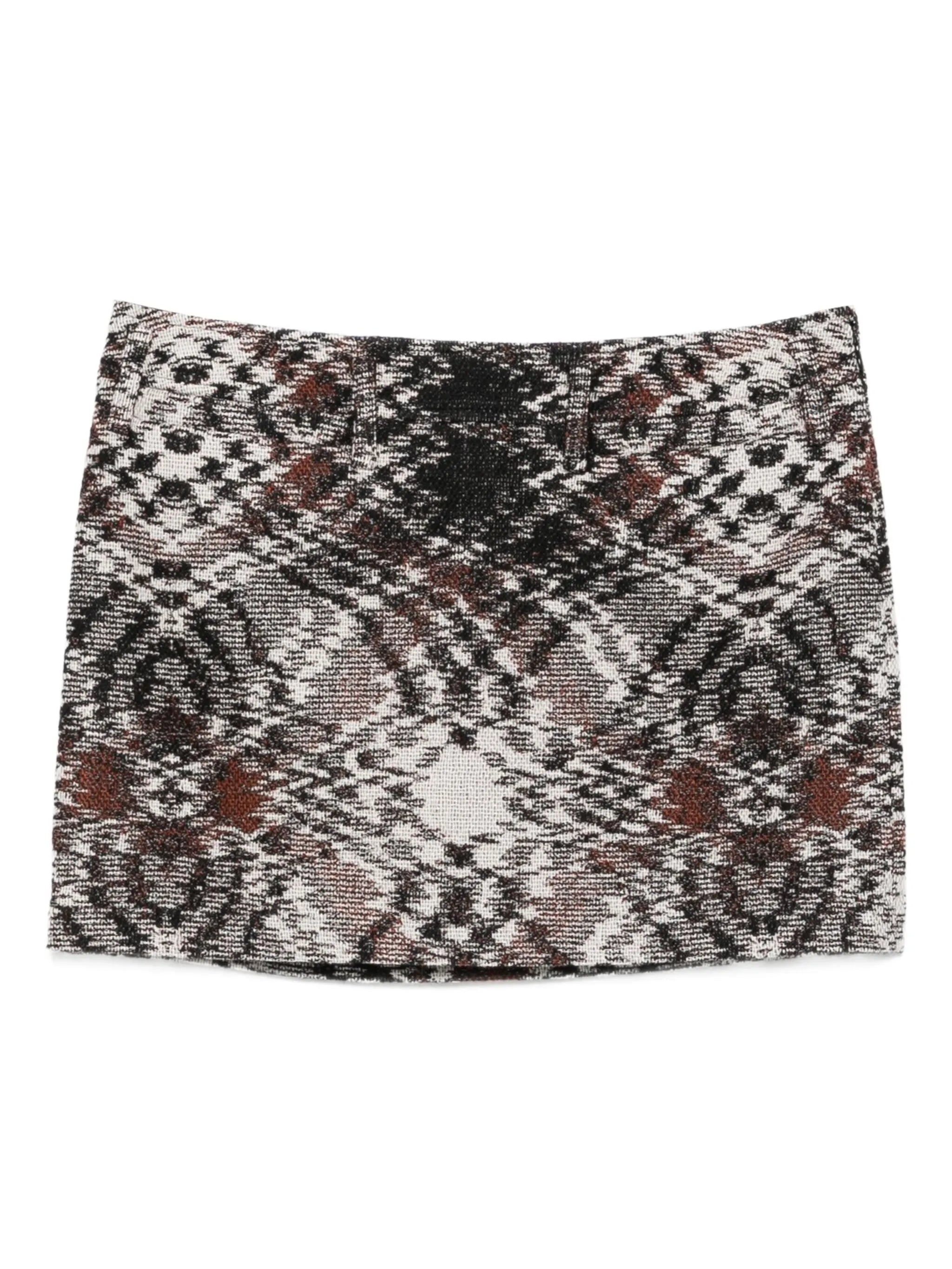 printed mini skirt