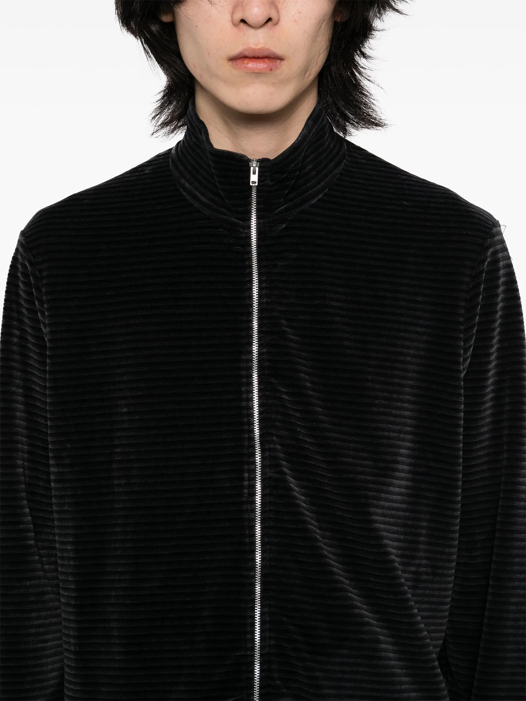 Shrunken full-zip jacket