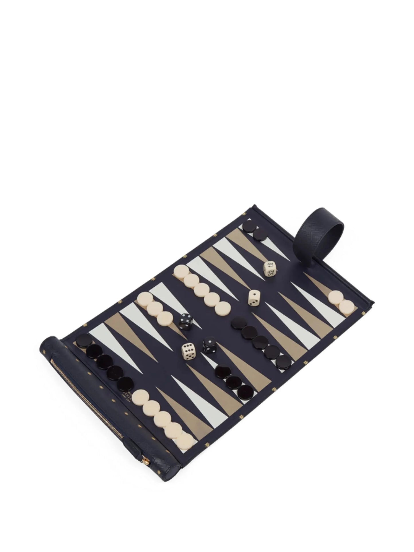 Panama leather backgammon roll