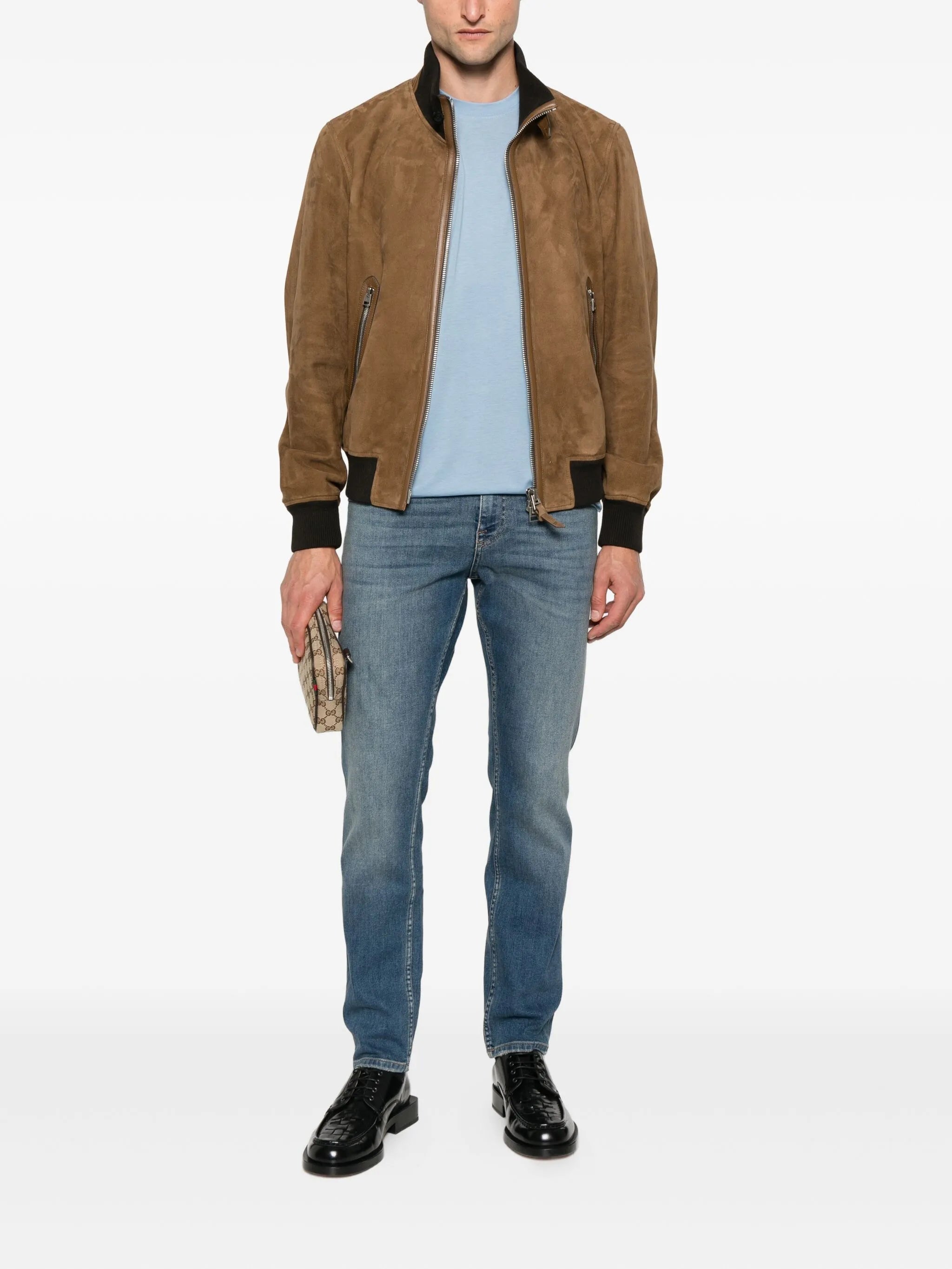 suede bomber jacket
