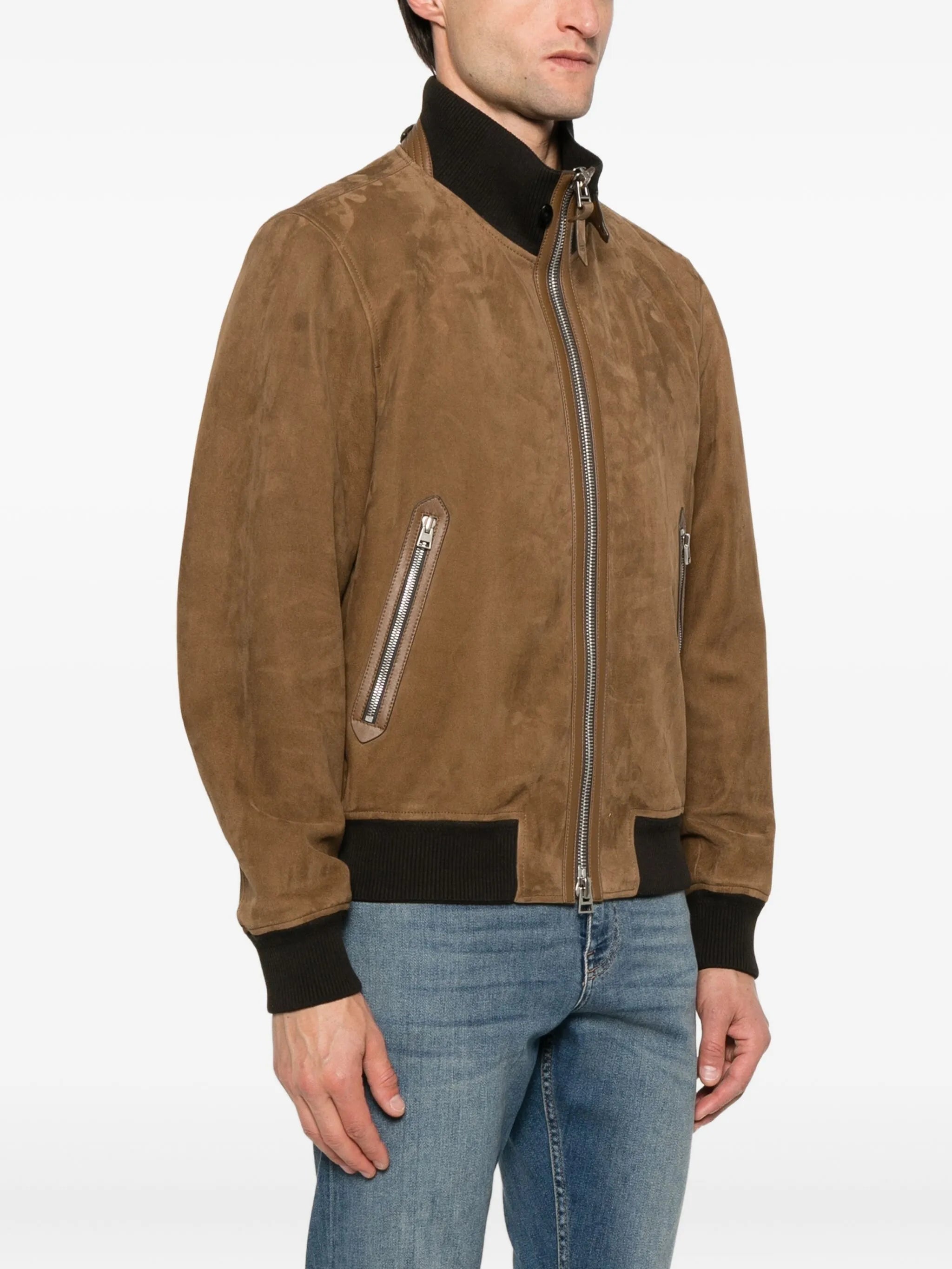 suede bomber jacket