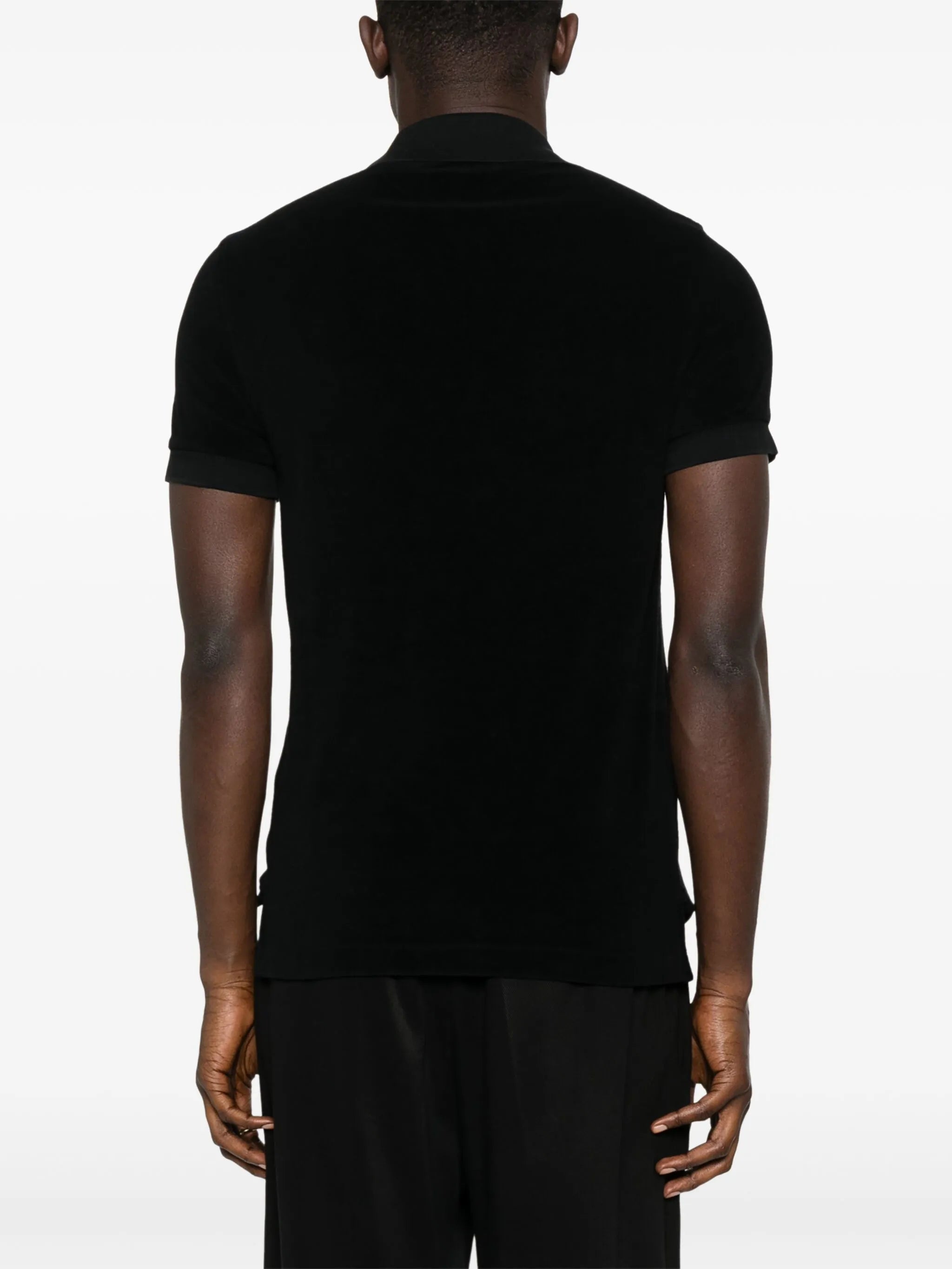 towelling-finish polo shirt