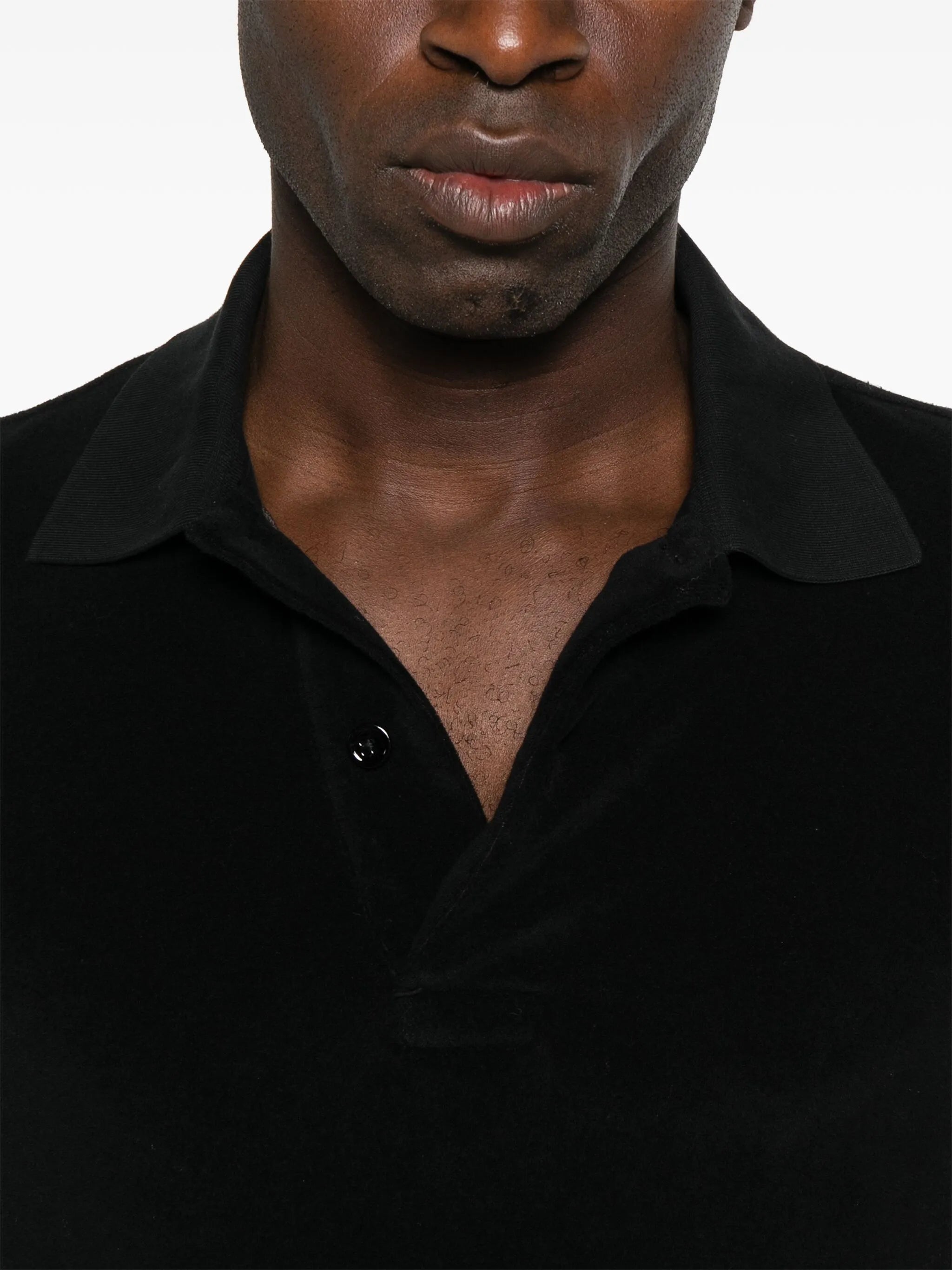 towelling-finish polo shirt
