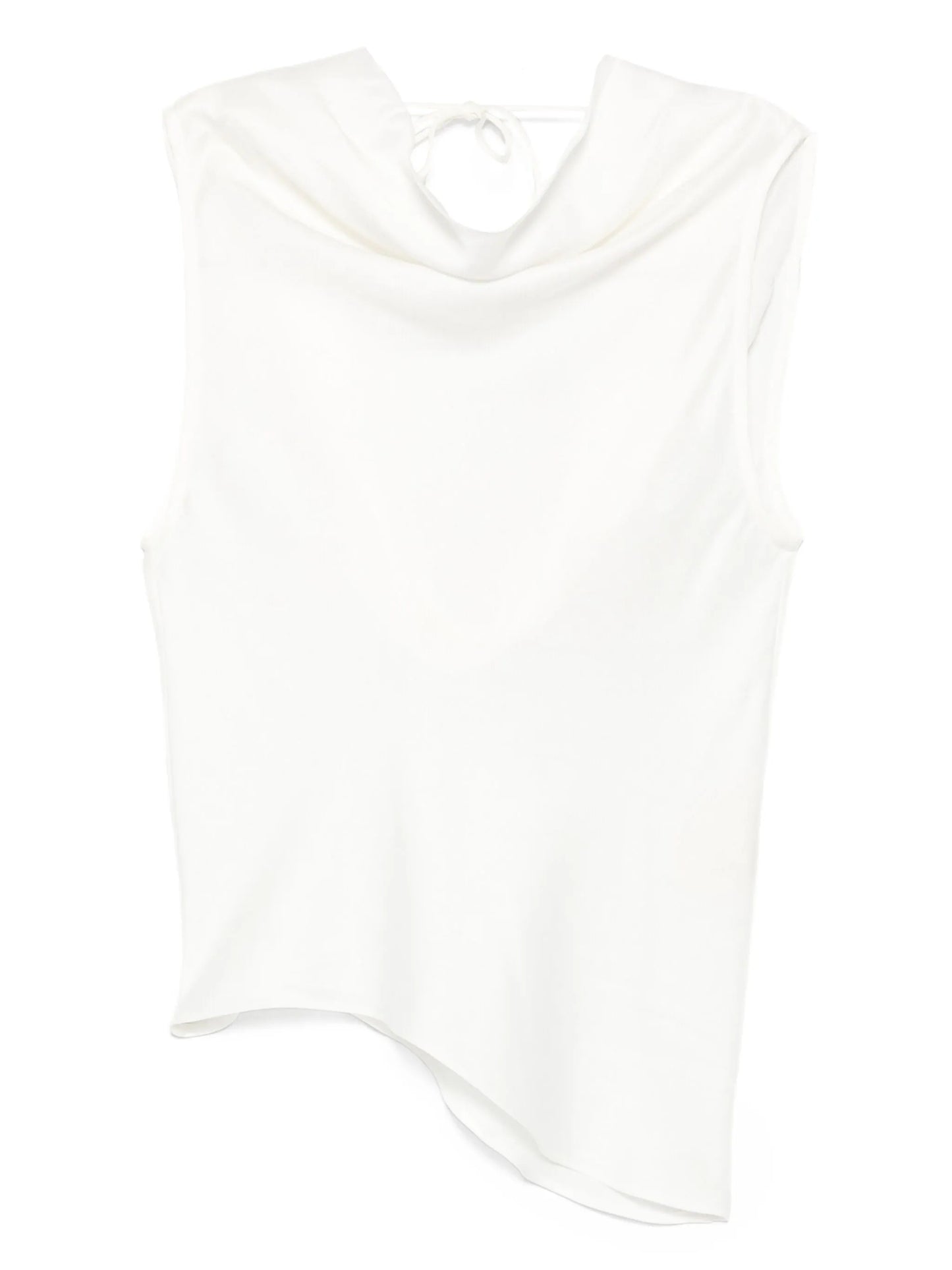 asymmetric cown neck top