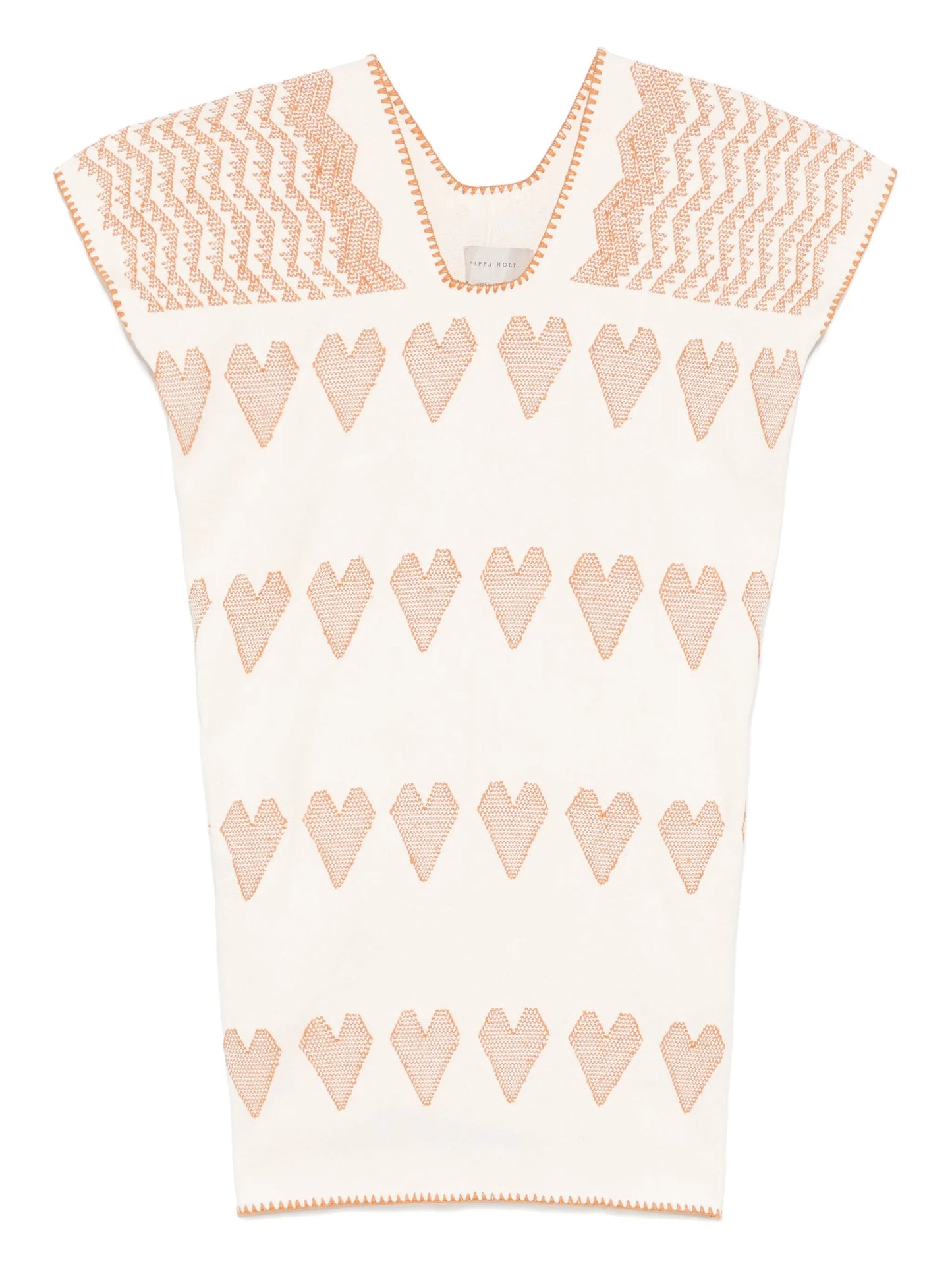 heart-pattern mini dress