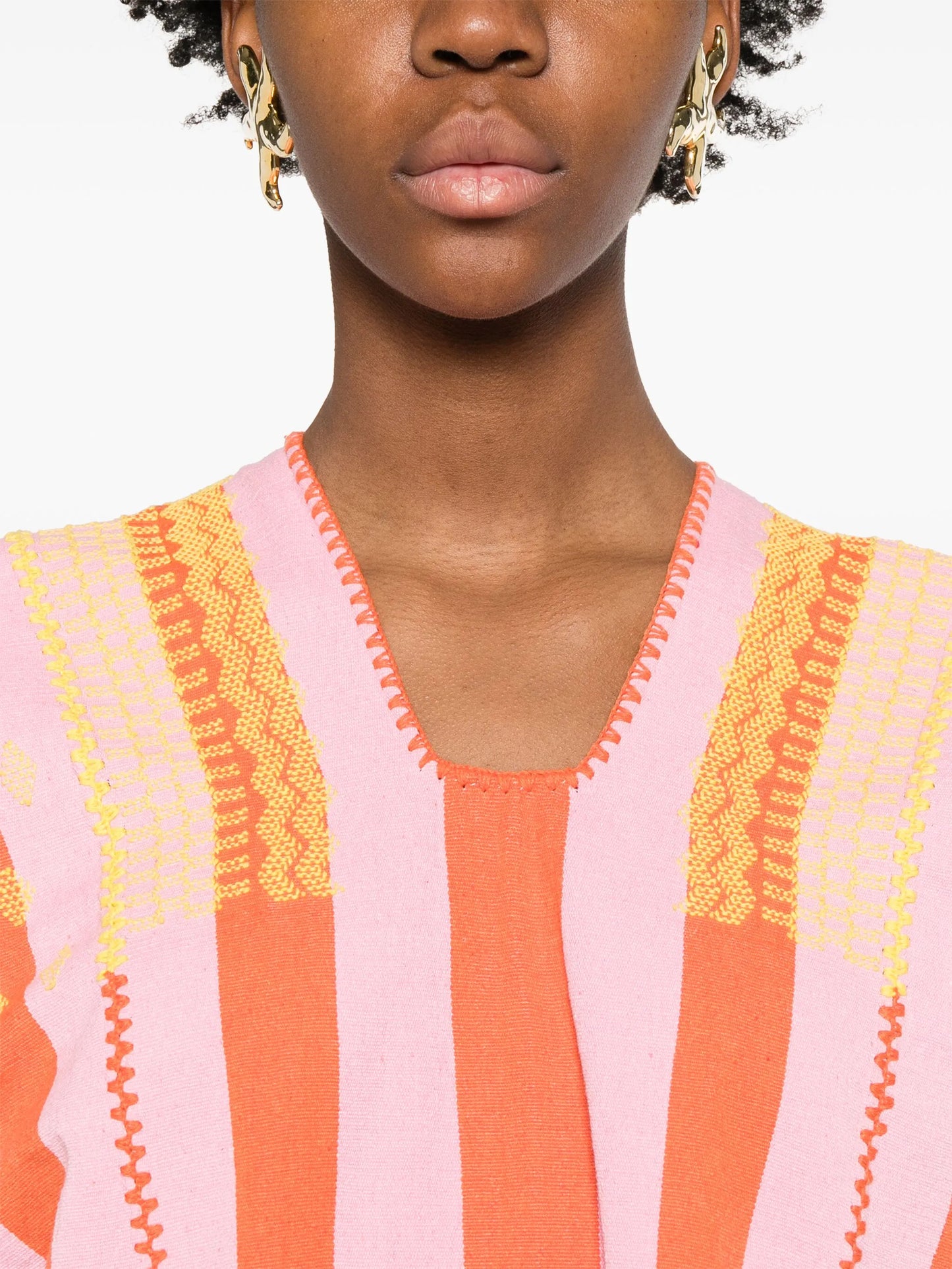 striped midi dress