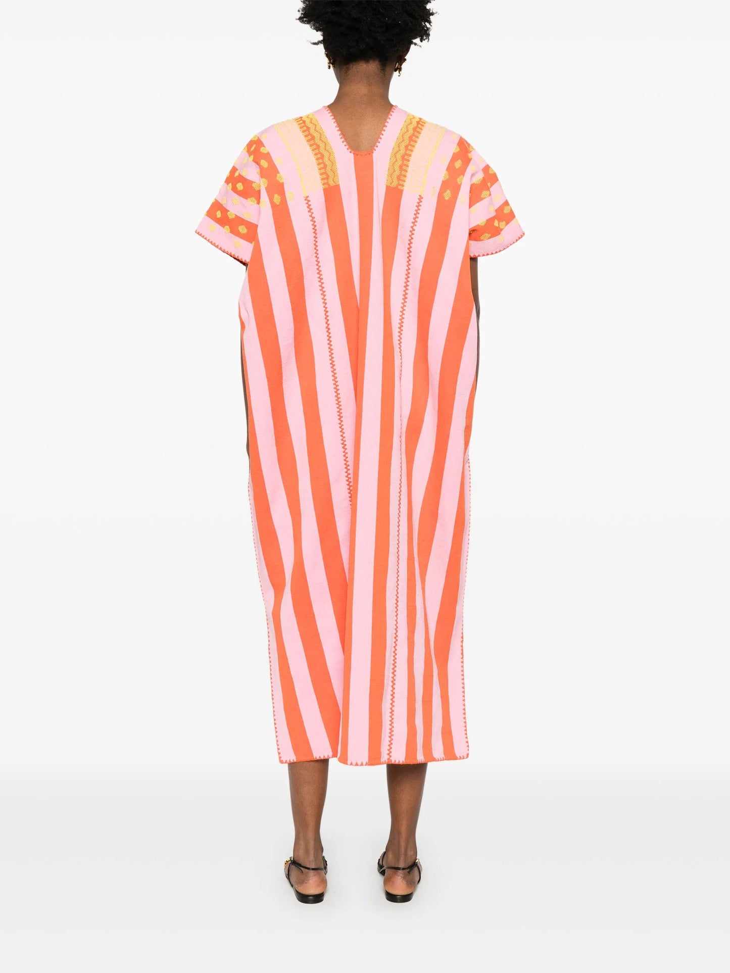 striped midi dress