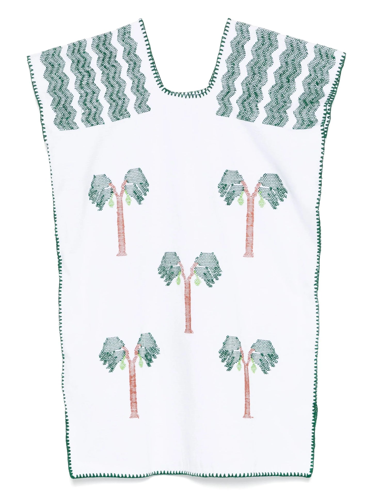 palm-motif mini dress