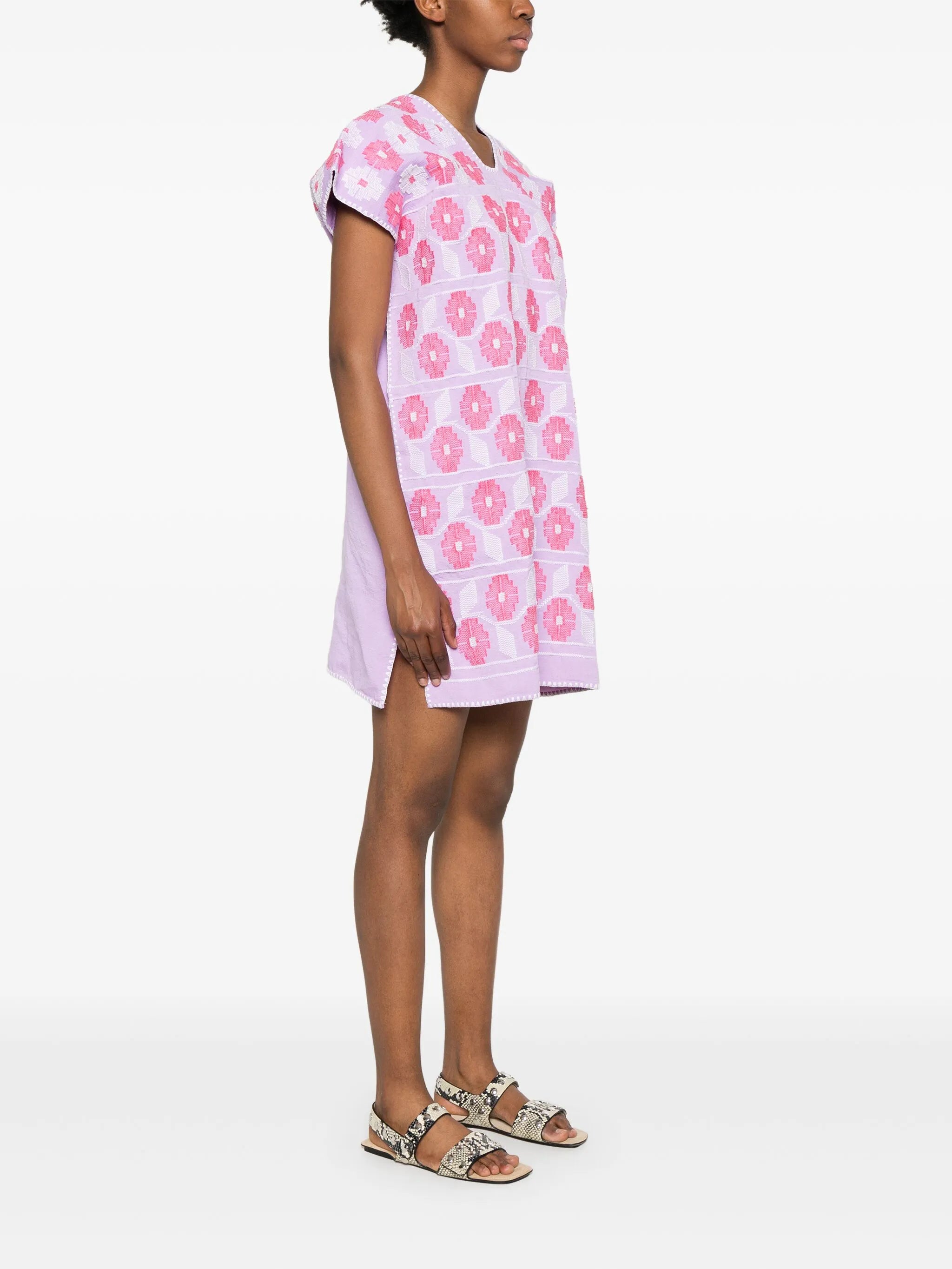 panelled mini dress