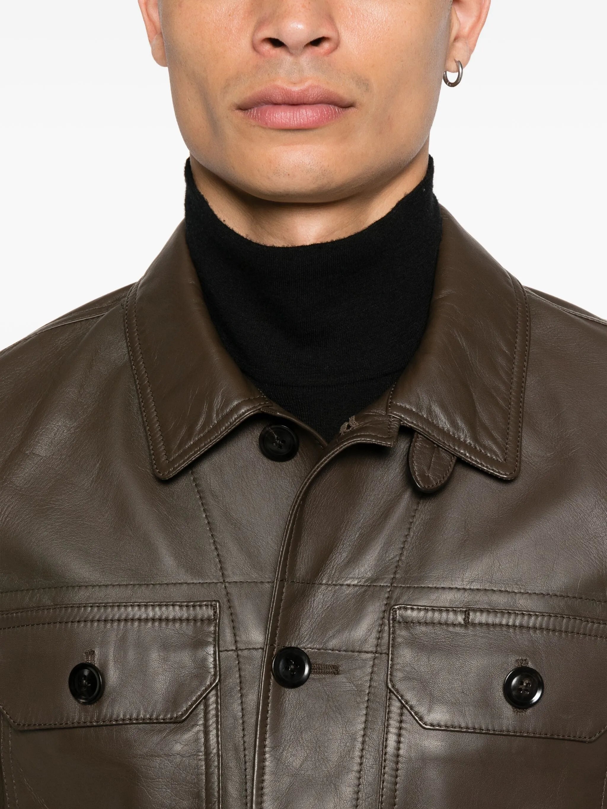 oversized leather jacket