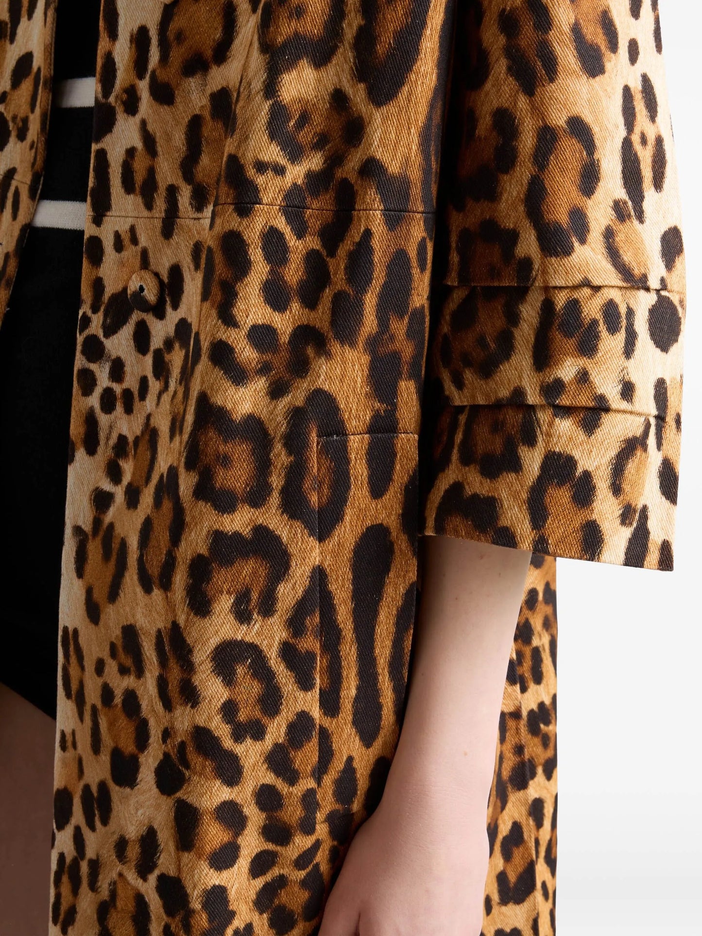 animal-print coat