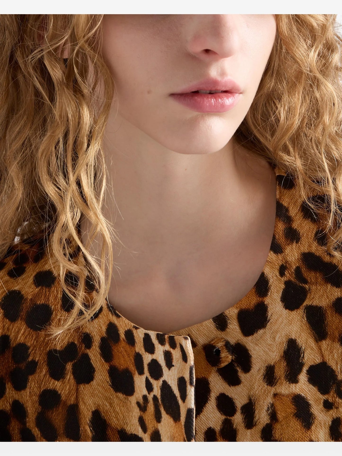 animal-print coat