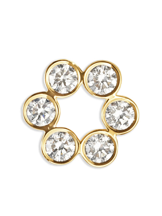 18K yellow gold Petite Luna diamond earrings