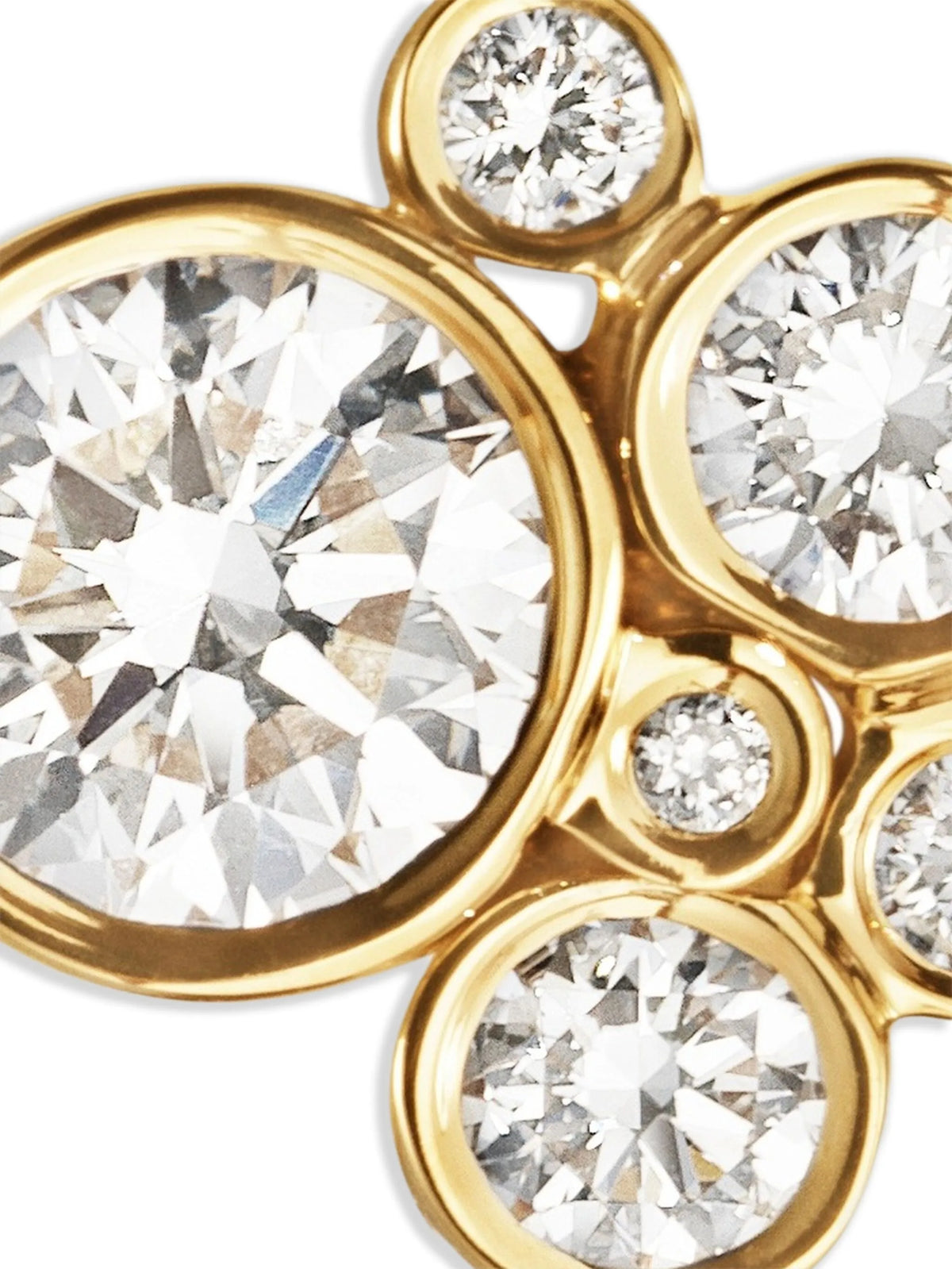18kt yellow gold Bisou diamond single earring