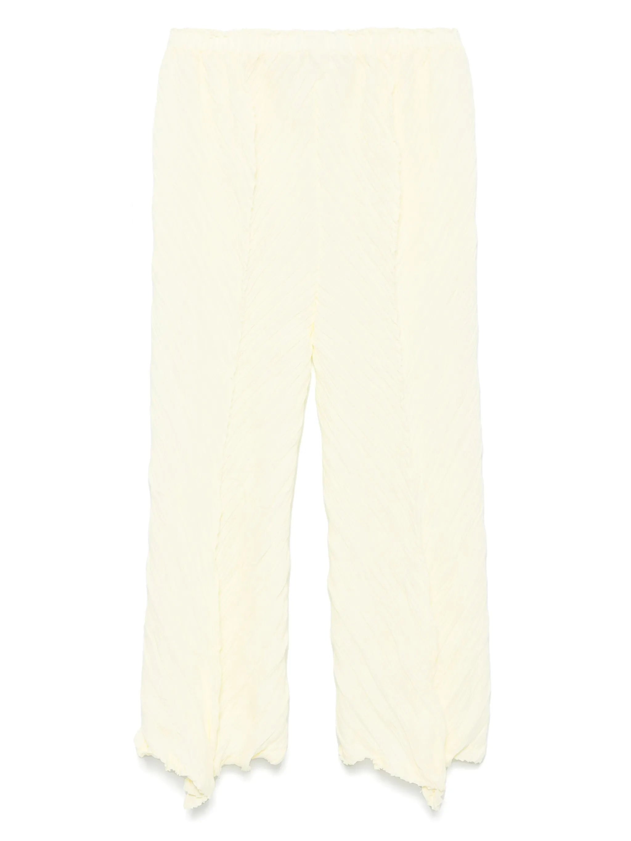 wrinkled twisted trousers