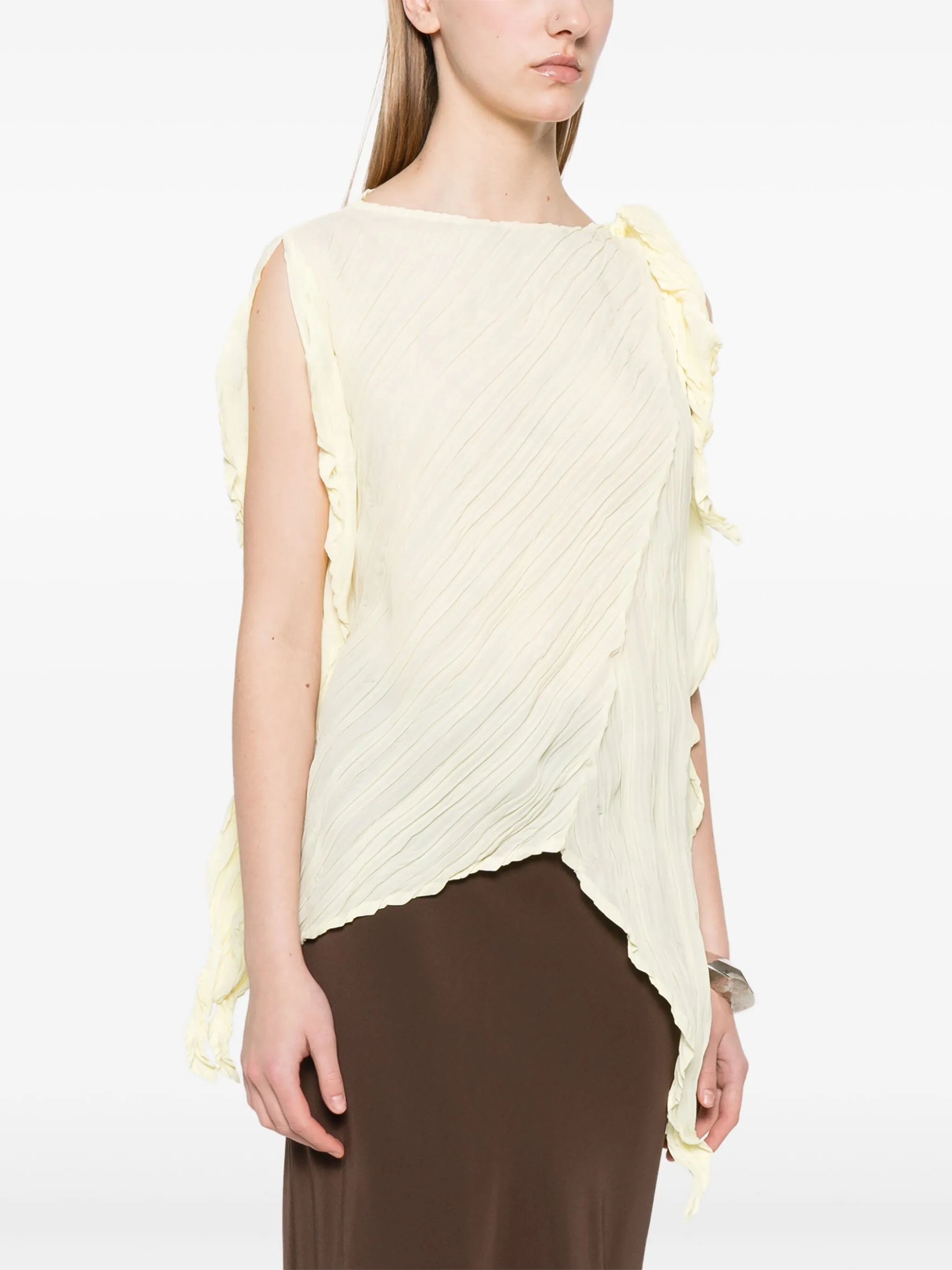 wrinkled twisted blouse