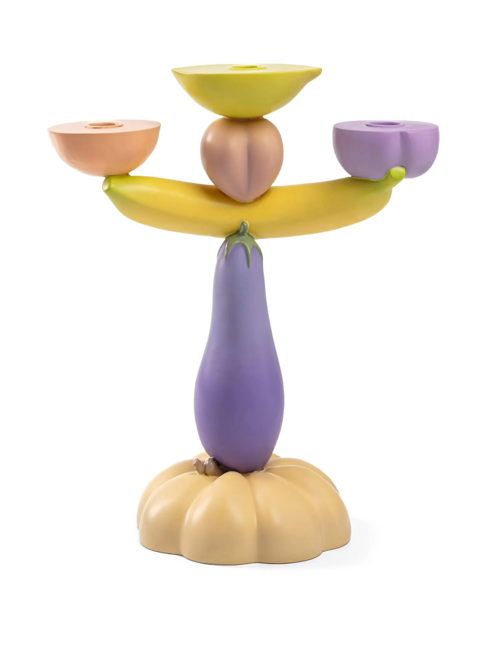 Vitamin Aubergine candlestick (36cm)
